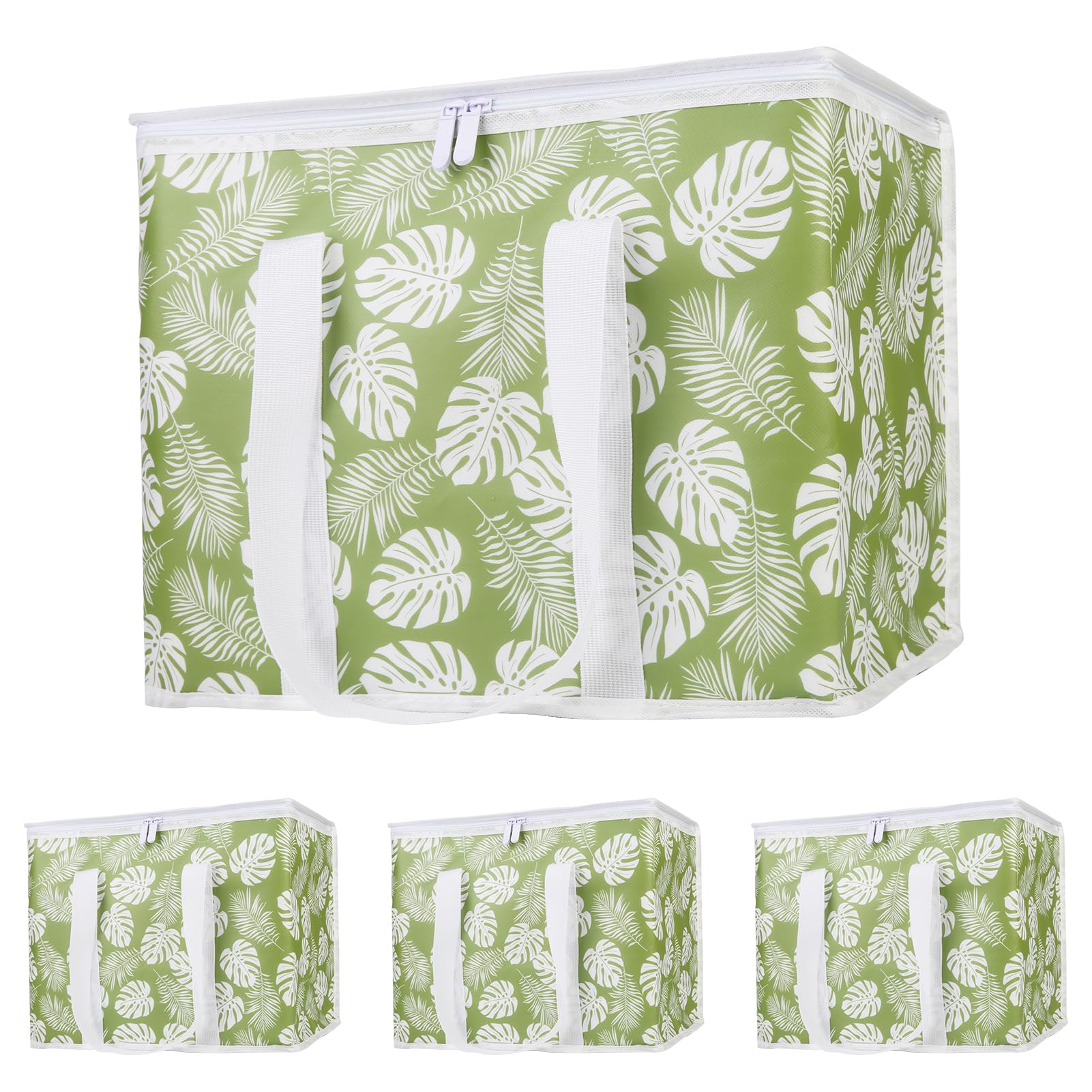 Bodaon 4-Pack Cooler Insulated Food Delivery Bag, X-Large Bags for Grocery/Catering/Shopping, Rideshare Delivery Bag, Thermal Hot Pizza, Large Cold