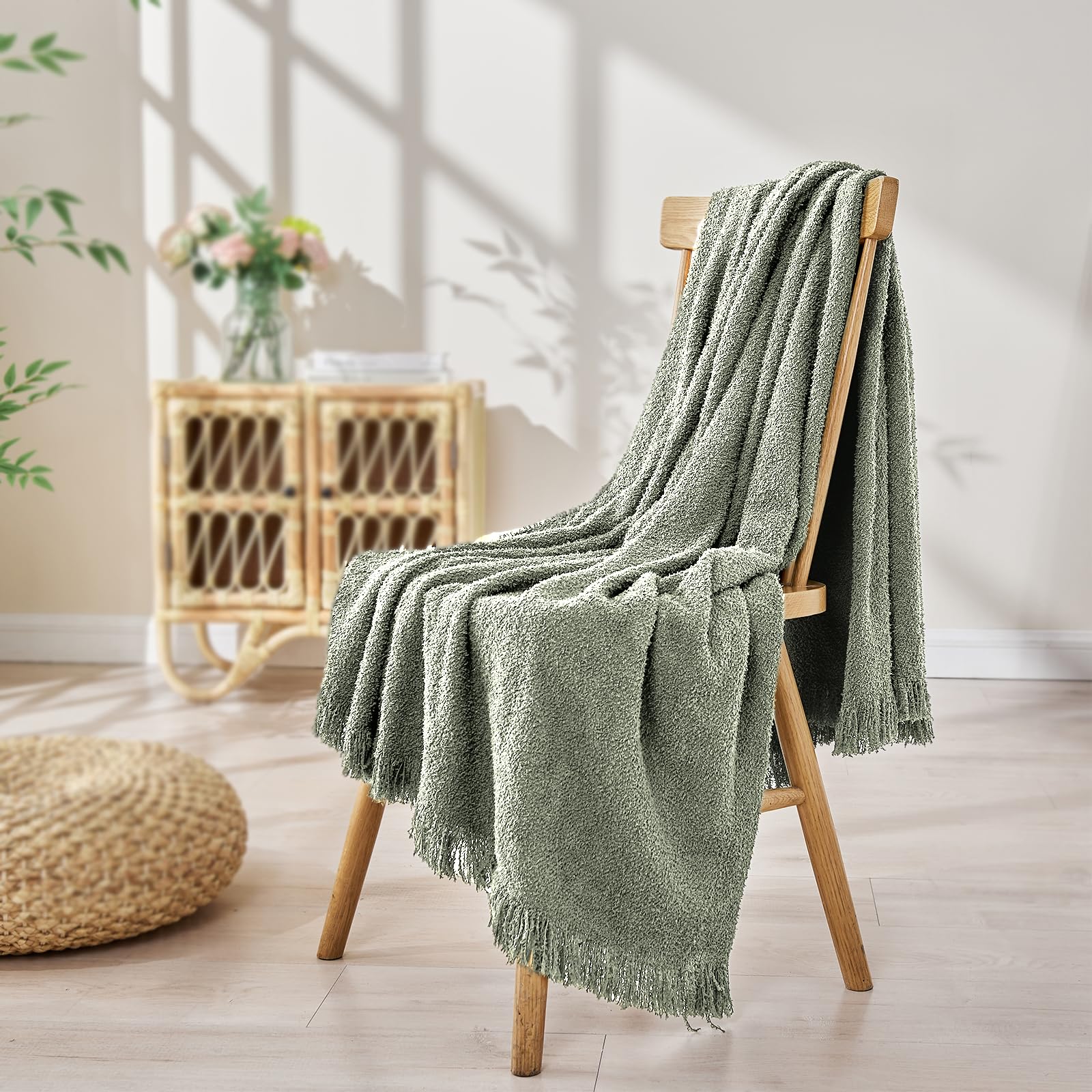 Easeon Überwurfdecke Aus Strick – Weiche Boho-Decke Für Couch & Bett, 129,5x160 Cm, Gemütliche Heimdekoration