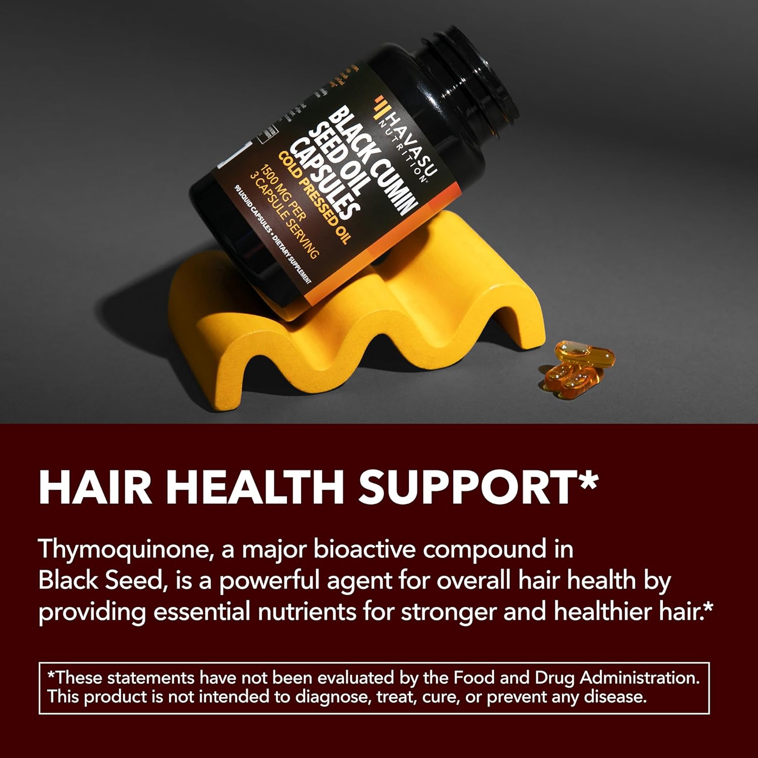 Cold Pressed Black Seed Oil Capsules - 1500mg Black Cumin Supplement Per Serving for Immune Function & Digestive Support - Hair & Skin Superfood - Nigella Sativa - 2 Month Supply, Unflavored