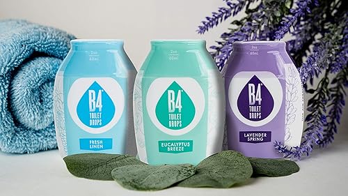 Miniatura 6 de B4 - Gotas desodorantes para inodoro y baño, botella de 2 onzas (brisa de eucalipto)