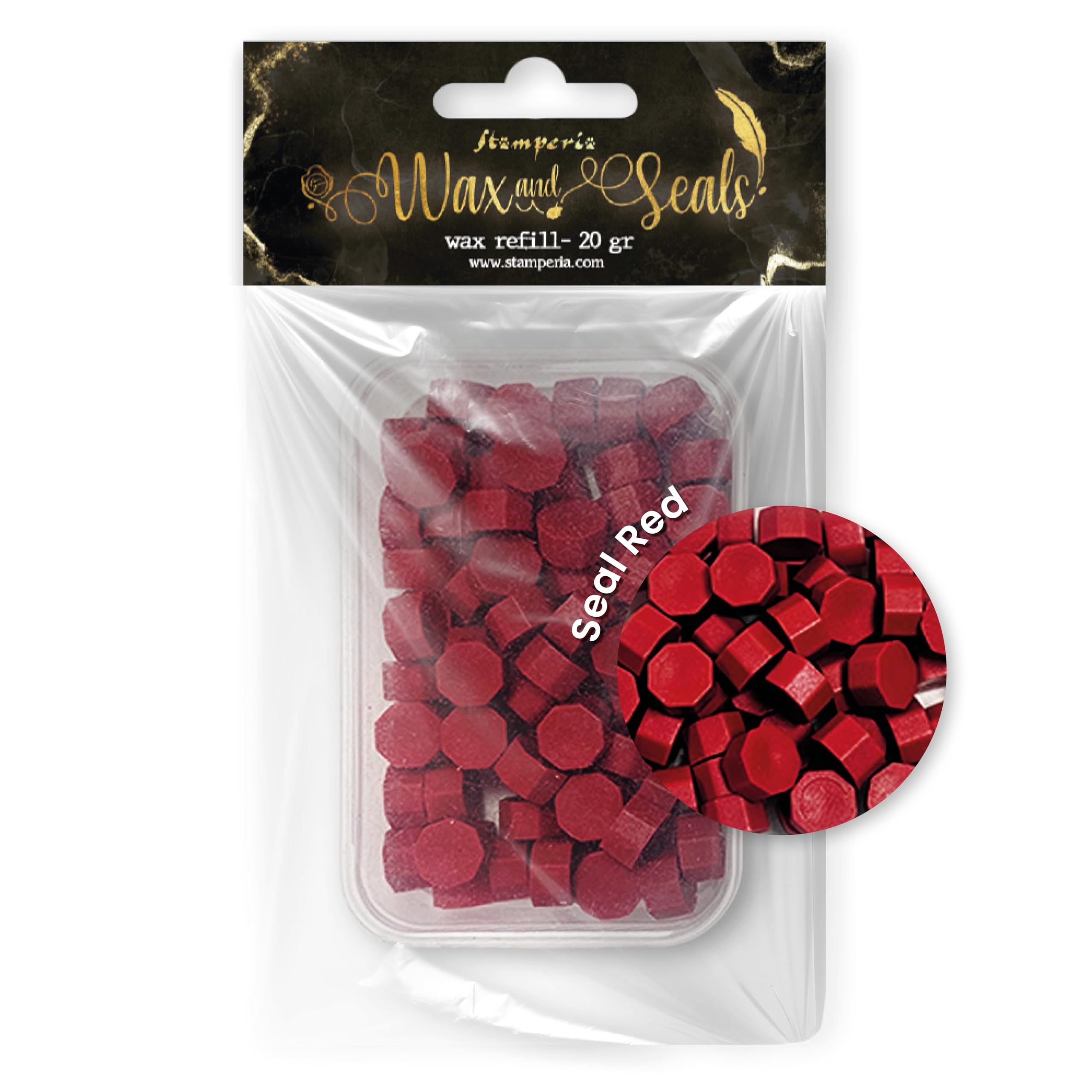 Stamperia - Wax Refill for Scrapbooking, Albums, Card Making, Bullet Journalling and More, Easy to Melt for Personalised Stamping, Perfect for Crafts and Gifting (Seal Red) (20 g)