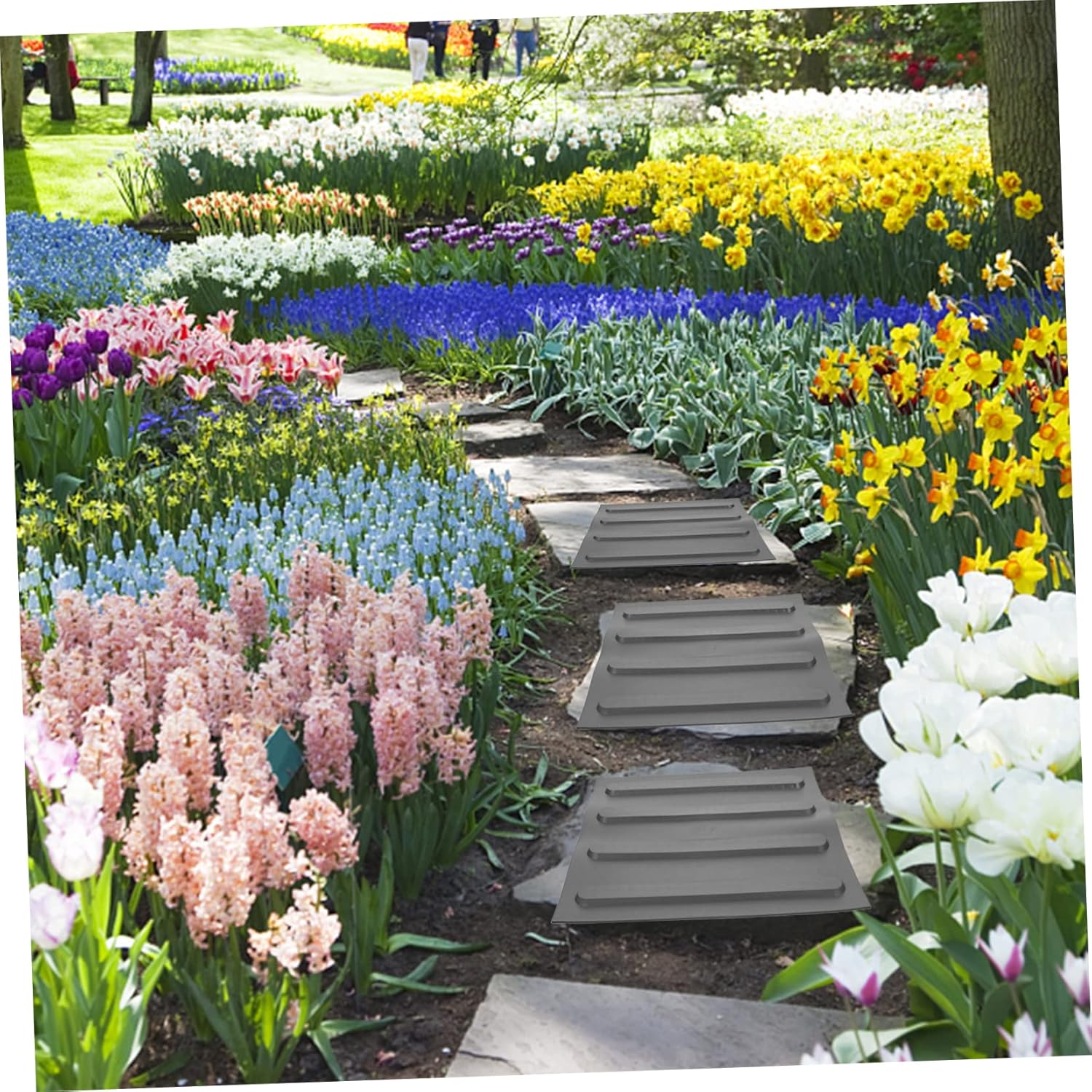 CHILDWEET 4sheets Multifunctional Blind Boards for Road Walkway Sidewalk Boards Floor Stickers