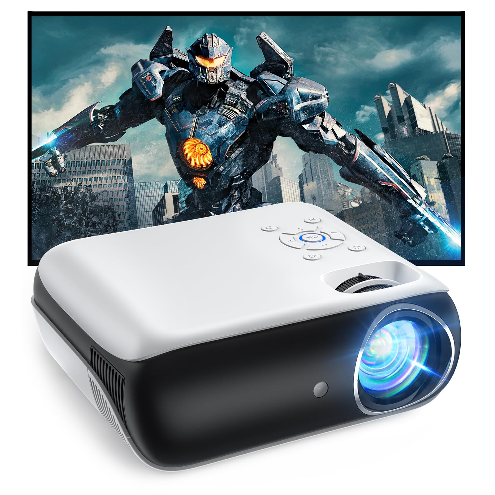 HOPVISION Mini Proiettore 1080P 4K Supporta 2025 Proiettore Portatile, Videoproi