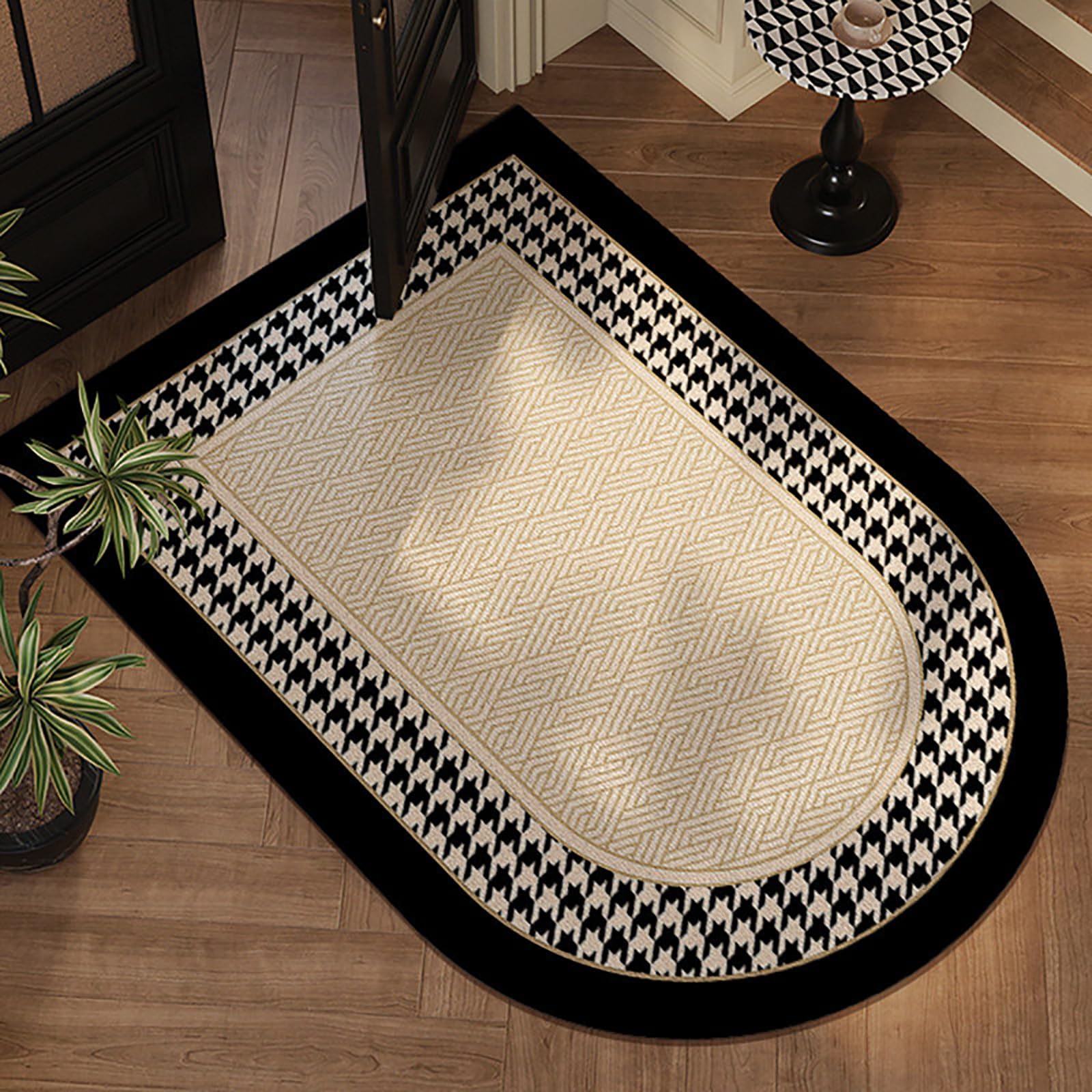 Generico Zerbino Ad Anello con Stile Vintage a Volta per Ingresso,Soggiorno E Letto,H,100x120cm(39x47inch)
