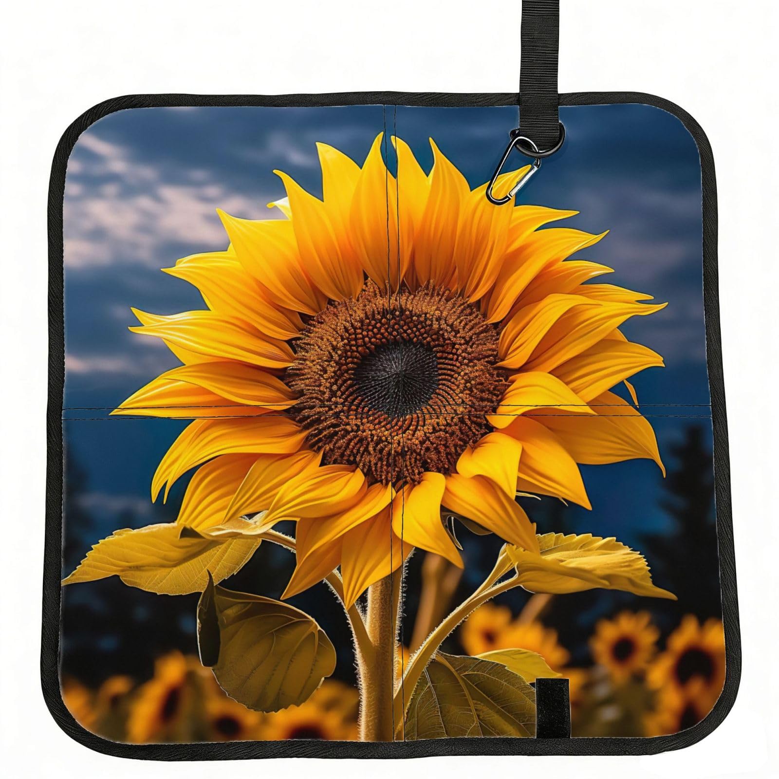 AYYQWE Beautiful Sunflower 2 Print Foldable Seat Cushion Portable Chair Pad Office Commuting Picnic Camping Outdoor