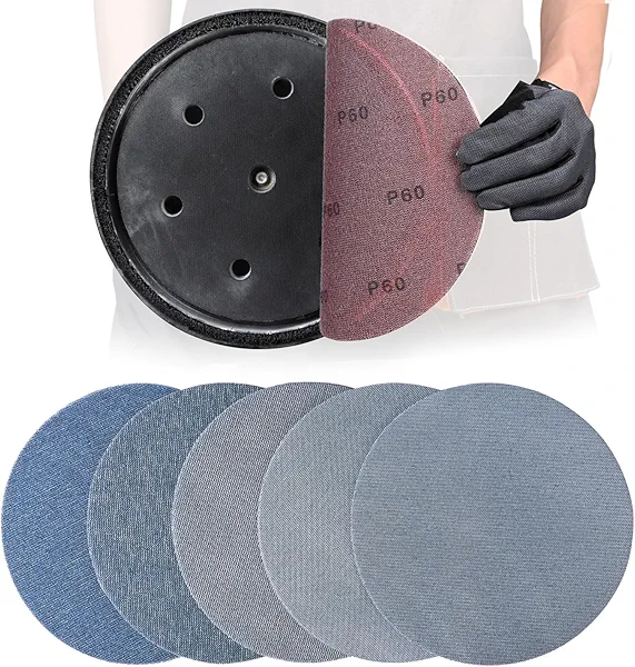 9 Inch Premium Ceramic Mesh Sanding Disc (Grit 60/80/120/180/240), Hook and Loop Mesh Disc 25 Pack Dust-Free Drywall Sandpaper Discs for Random Orbital Sander