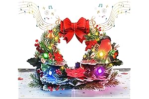Animated Pop-Up Christmas Card with Lights and Music