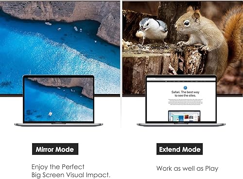 Vista 17 de CableCreation - Adaptador USB C a HDMI + VGA; adaptador USB tipo C (compatible con Thunderbolt 3) a HDMI 4K + VGA, compatible con MacBook Negro