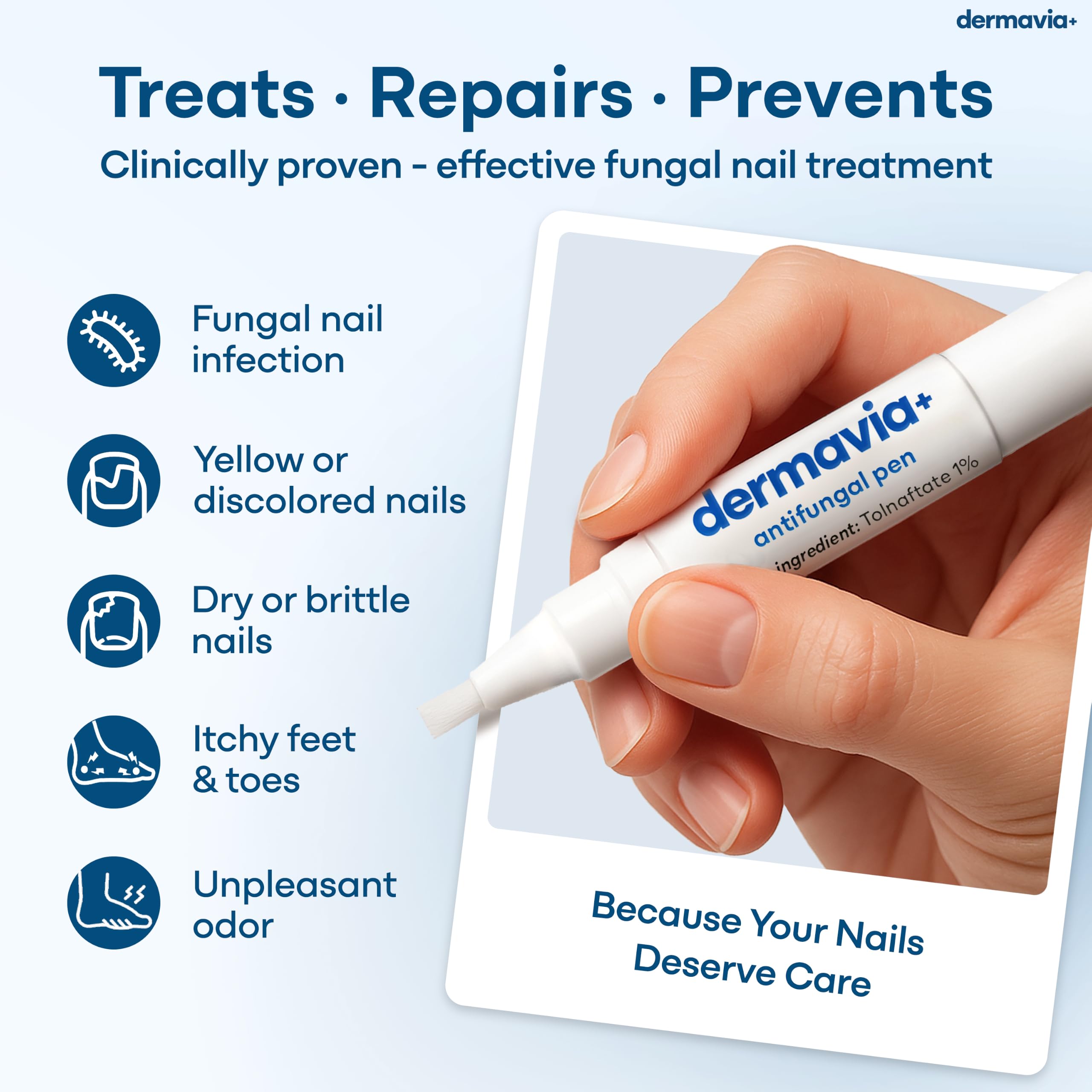 Toenail Fungus Treatment Extra Strength Pen - Tolnaftate with Tea Tree for Finger & Toenail - Cures Athlete's Foot - Helps Damaged, Yellow, Discolored Nails - 30 Nail Patches - 3 Pack, 12ML — Amazon image 5