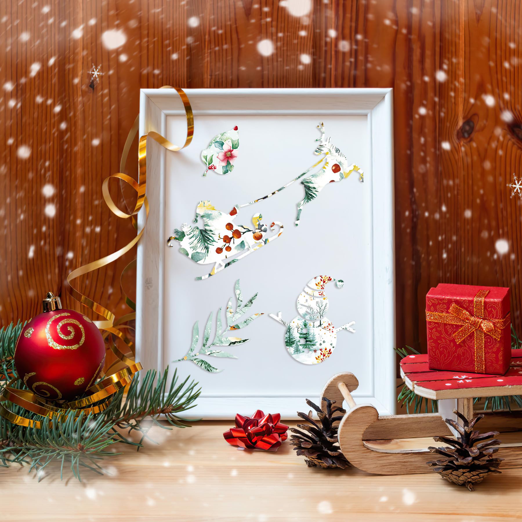 24 arkusze papieru do scrapbookingu, choinka, zielona, natura, las, 15 x 15 cm, kartonowe podkładki papierowe, jednostronne, zimowe wakacje, karton do samodzielnego wykonania kart, albumu