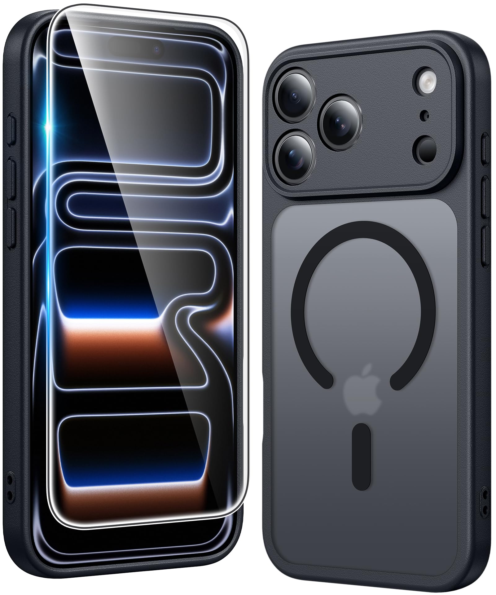 FNTCASE for iPhone 18 Pro Case / 17 Pro Case Matte with Screen Protector