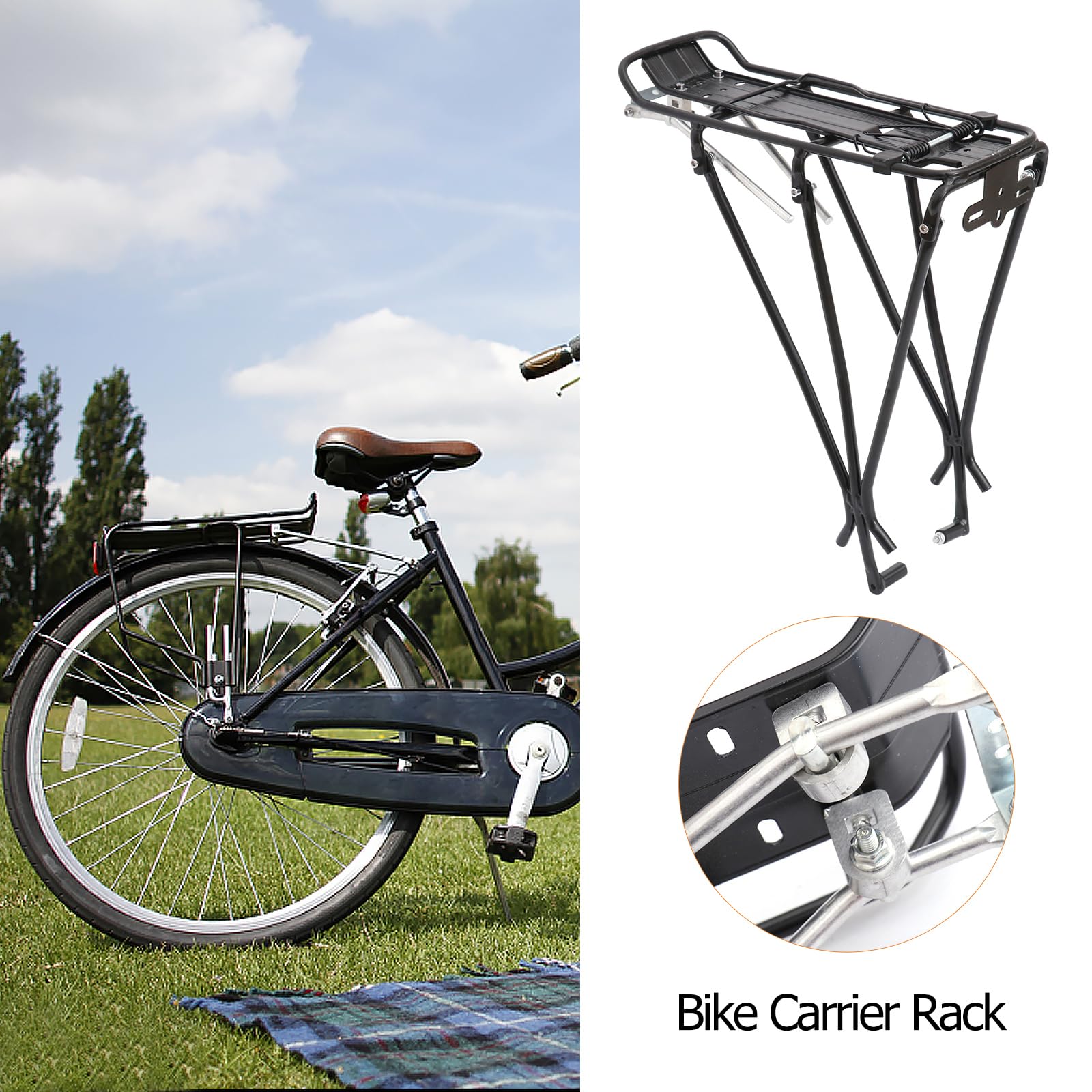 Amazon | TEHAUX tb1e リアバイクキャリア ファットバイクのフロント 