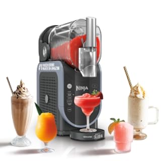 Ninja SLUSHi con tecnología RapidChill, máquina de bebidas congeladas y granizados de 88 oz, 5 programas preestablecidos, margaritas, frappés y más, acentos premium, negro, FS301 | No Ice Needed, 5 Preset programs, Rapid Chill Technology, 7+ Servings, 88-Oz Easy-Fill Vessel, Dishwasher Safe Parts