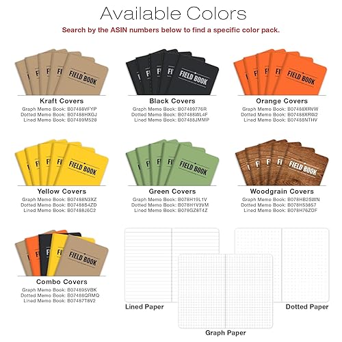 Miniatura 6 de ELAN Publishing ELAN-FN-003A Cuaderno de campo 35 x 55 pulgadas cuaderno de notas rayado papel kraft