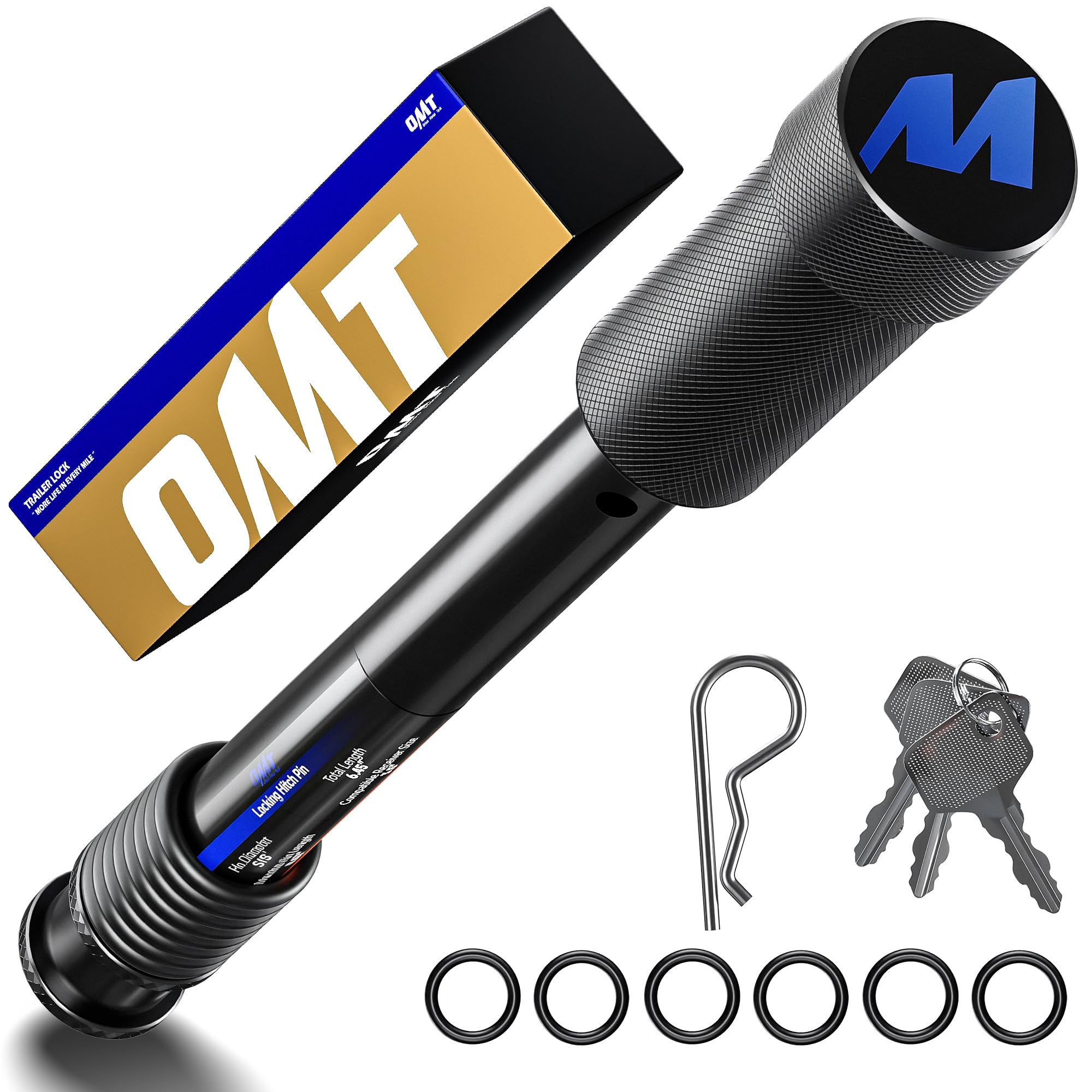 Photo 1 of ***MISSING KEYS****
Orion Motor Tech Locking Hitch Pin, Fits 2" 2.5" 3" Receiver with 5/8" Diameter Hitch Lock, Anti-Theft Steel Hitch Pin Lock with Key for Class V IV III, Anti-Rattle Trailer Hitch Pin with O-Rings