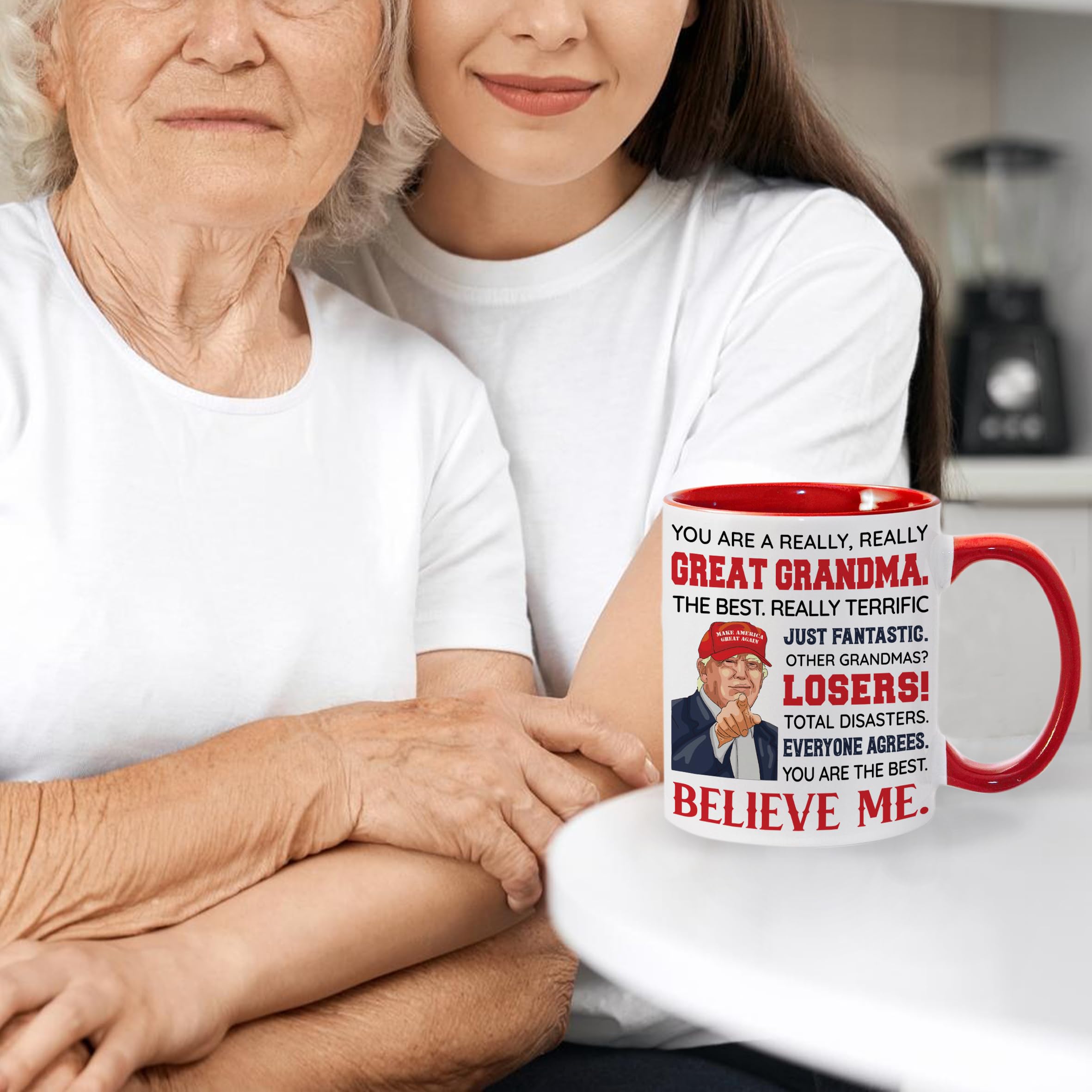 Taza de cerámica con la frase "Best Grandma Ever", regalos para abuela de nieto, nieta, nietos, nietos, regalos divertidos para abuela, día de la madre, regalo de cumpleaños para abuela, taza