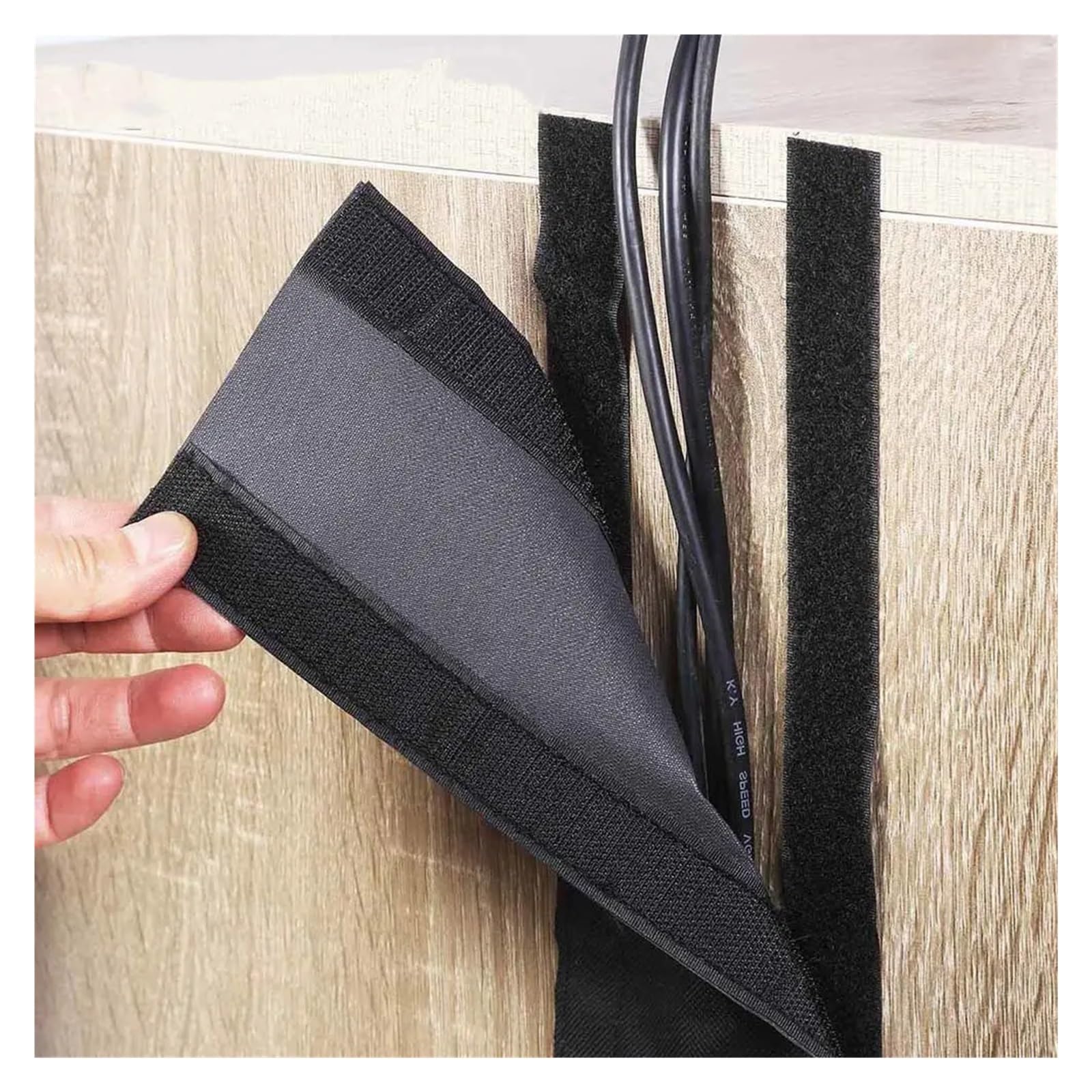 Cavo flessibile da 15 pezzi/1,0 m Per Fai Te | Nastro di gestione Moquette Pavimento Nylon Forniture for ufficio Presa for cavo Protezione for cavo Copertura for filo