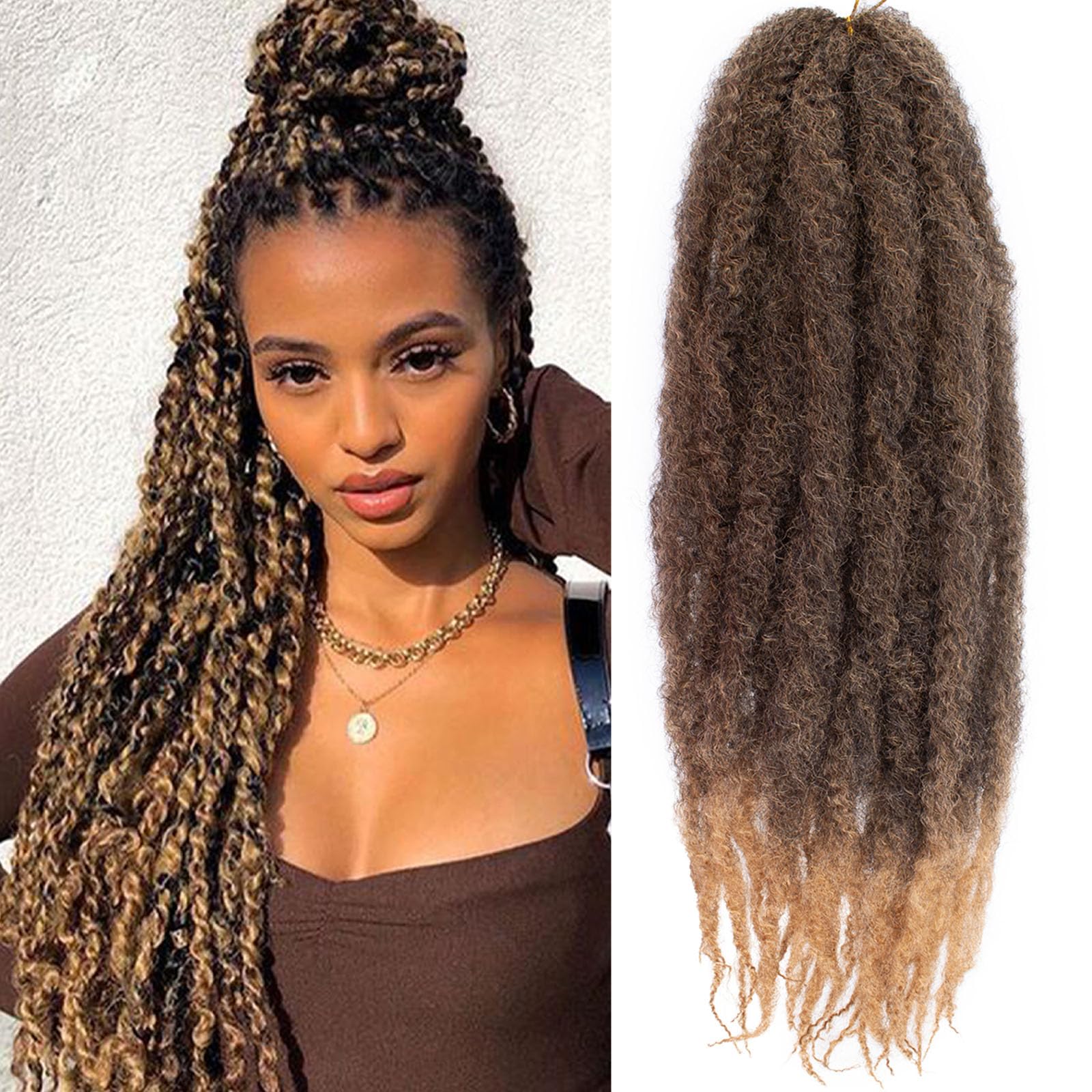 Roktress Marley Hair – 6 Stück, 100% Kanekalon, Für Marley Twists & Flechtfrisuren
