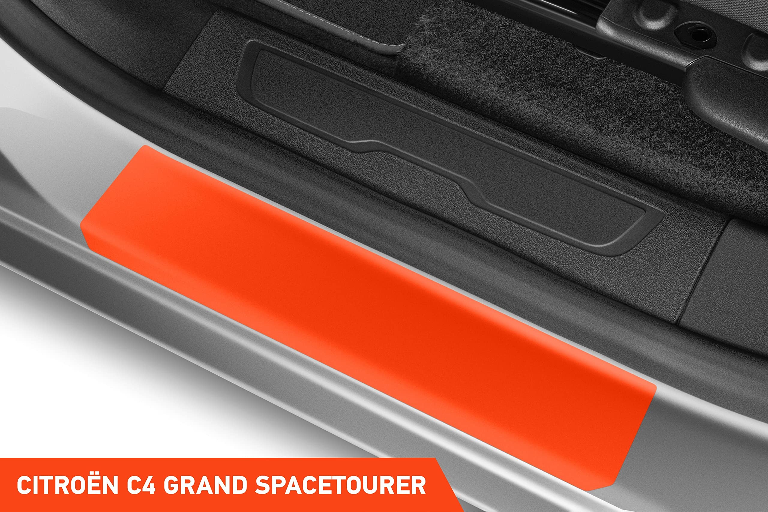 Protection Seuil Porte Voiture Citroën SpaceTourer XL 2024- - 4 Pièces Fibre Carbone - Anti-rayures