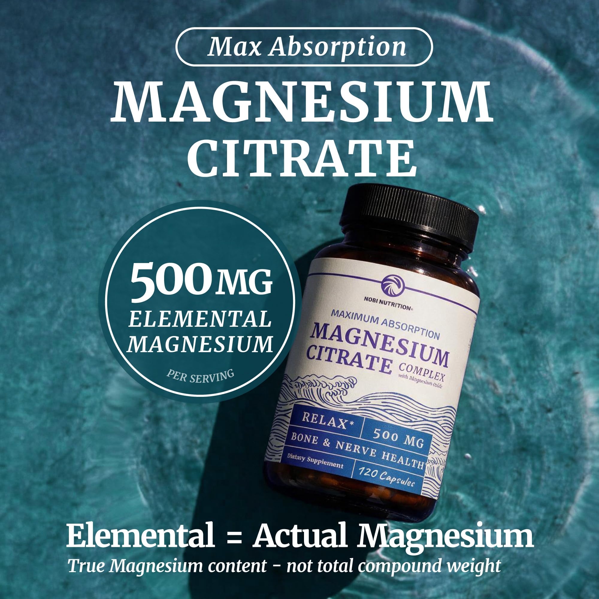 Magnesium Citrate Complex 500 MG, Constipation, Calm & Relaxation Support — Amazon image 3