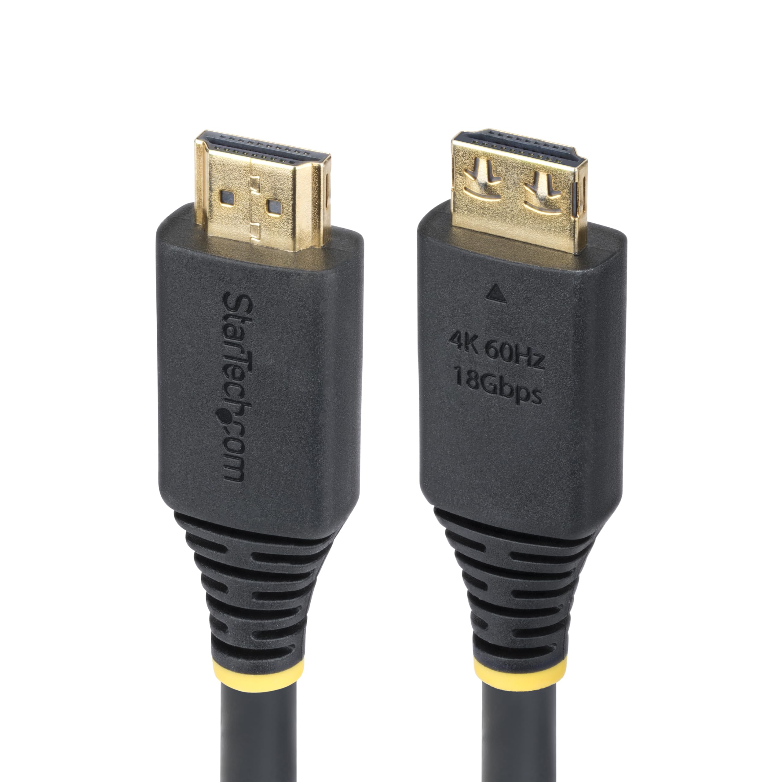 StarTech.com 5m (16ft) High Speed HDMI Cable with Gripping Connectors, 4K 60Hz/1440p 144Hz, 18Gbps, UHD HDMI Cord, TPE Jacket