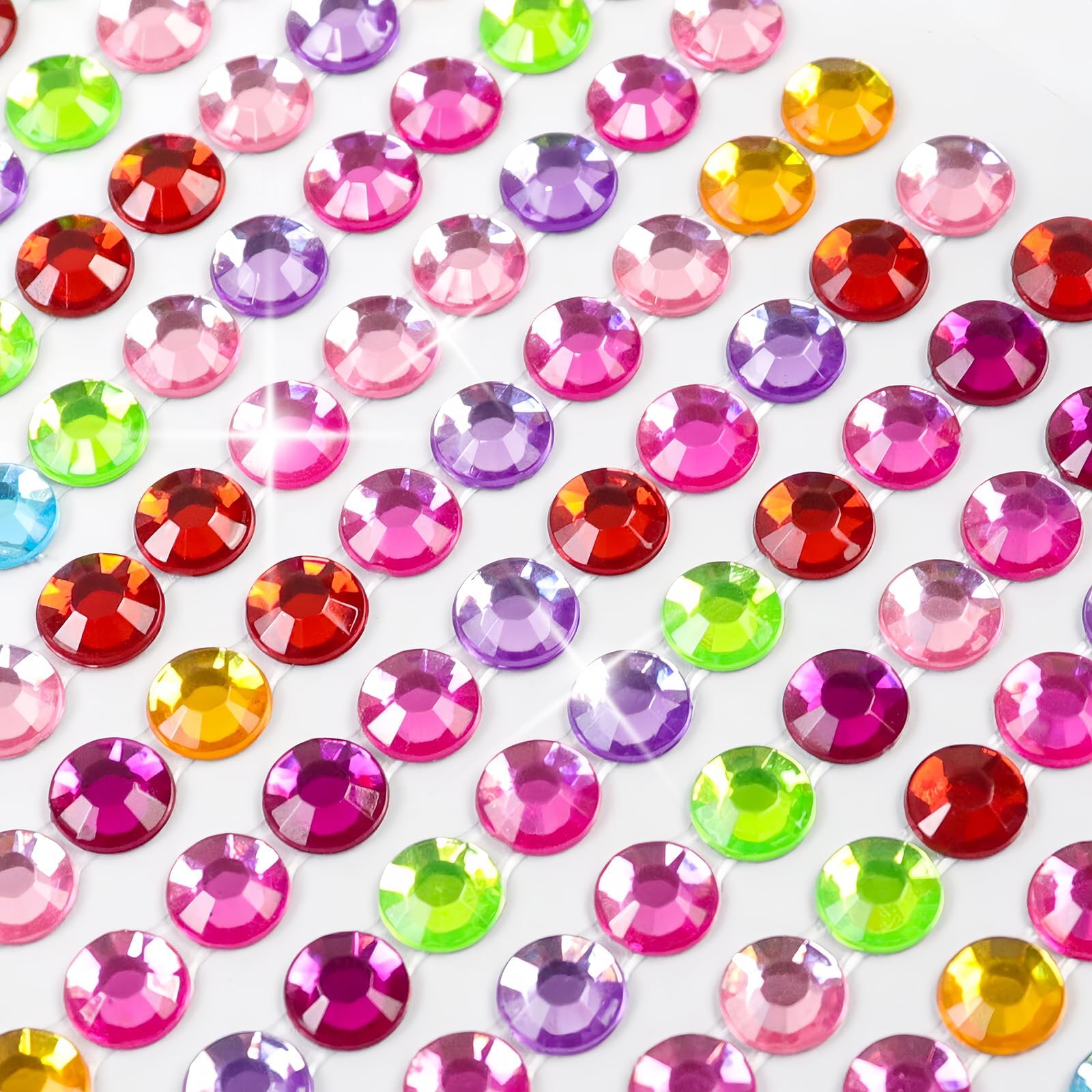Sularpek 3120 Particles Strass Visage, 12 Feuilles Strass Autocollant, Nail Art, Artisanat Décoration, Maquillage Festival