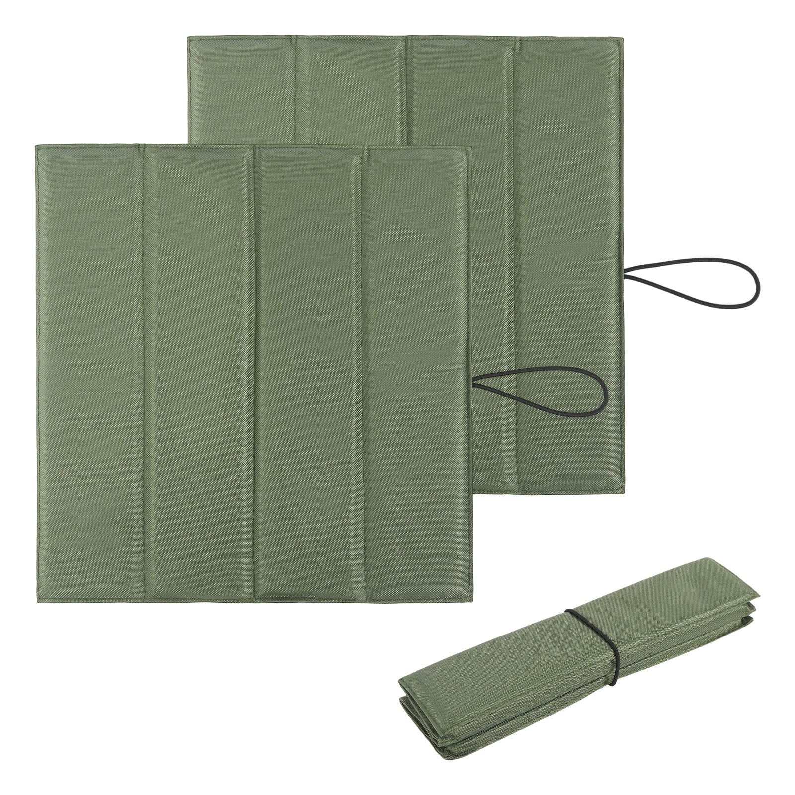 2 Stück Sitzkissen Outdoor Faltbar, Sitzunterlage Outdoor Wetterfest, 31 x 32 cm Outdoor Sitzmatte Wasserdicht Thermo Sitzunterlage für Camping Wandern Picknick Angeln Stadion Unterwegs