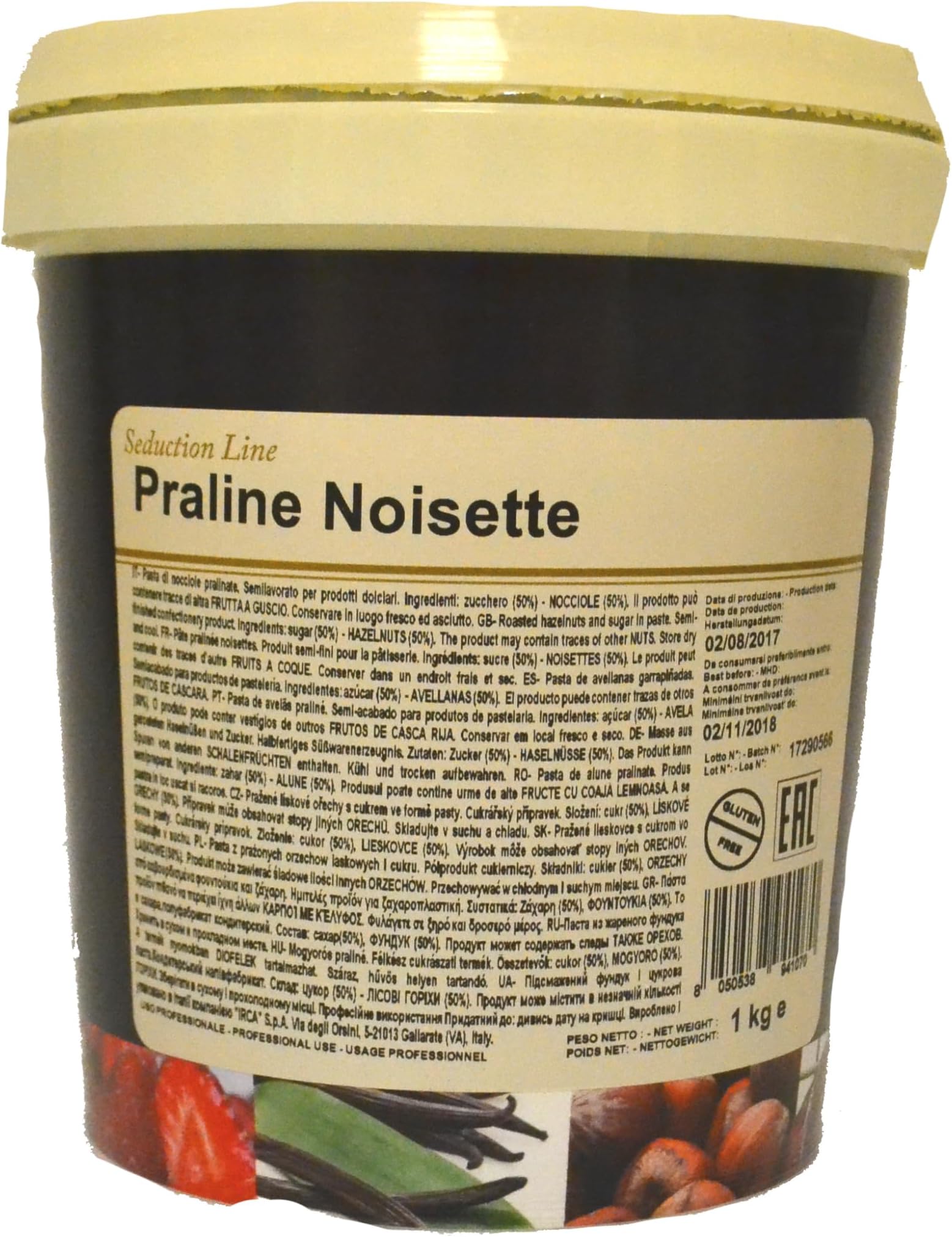 Irca 'Praline Noisette' - Hazelnut Praline Paste 1kg