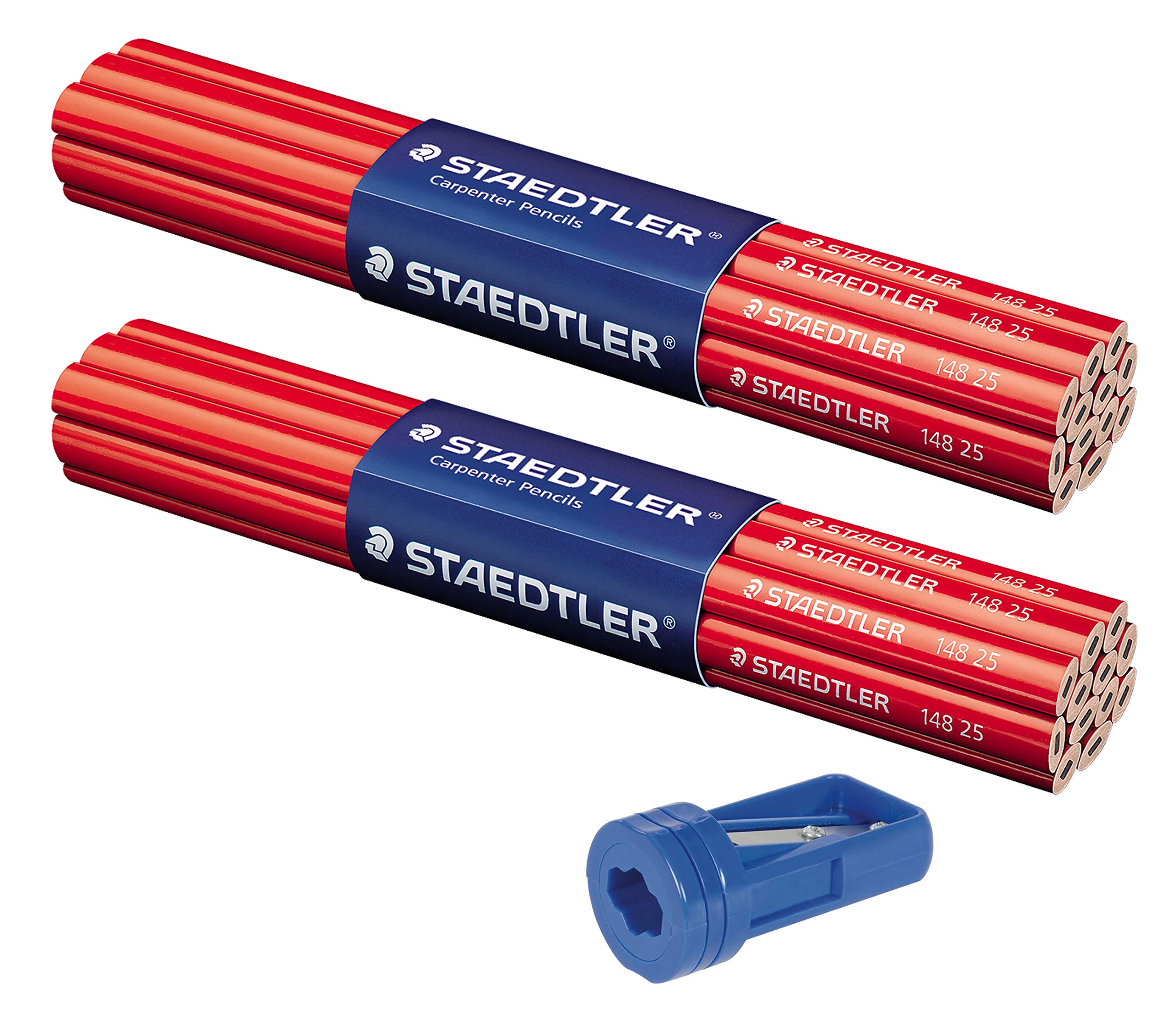 Staedtler 148 25 Porte-mine ovale pour intérieur Largeur de trait de 1 à 2 mm Longueur 243 mm, 24er-Pack + Spitzer