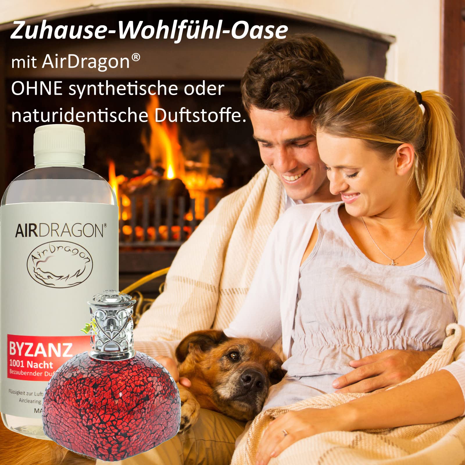 AIRDRAGON® BYZANZ • Do każdej lampy katalitycznej • Bez sztucznych substancji zapachowych • 1000 ml Premium naturalny zapach do pomieszczeń