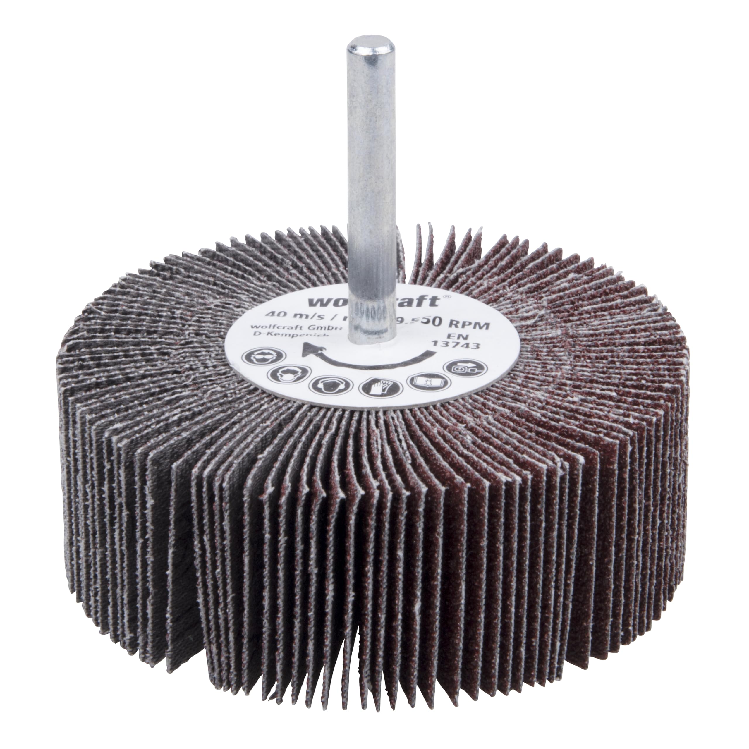 Wolfcraft 2033000 80 X 30Mm Rotary Flap Wheel Sander With 60-Grit 4006885203303
