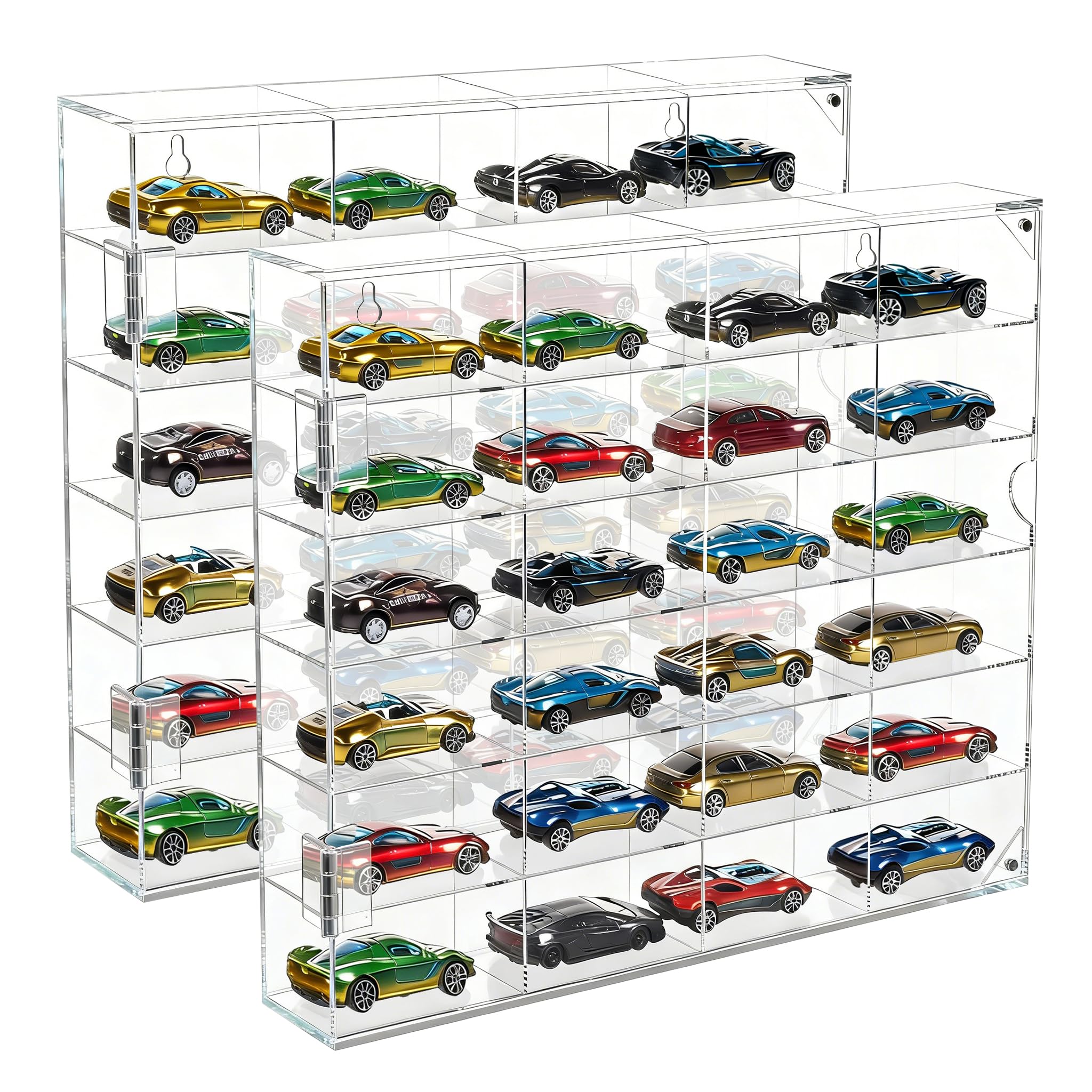 Amazon.com: JUESHA 2 Pack Acrylic Display Case for Hot Wheels