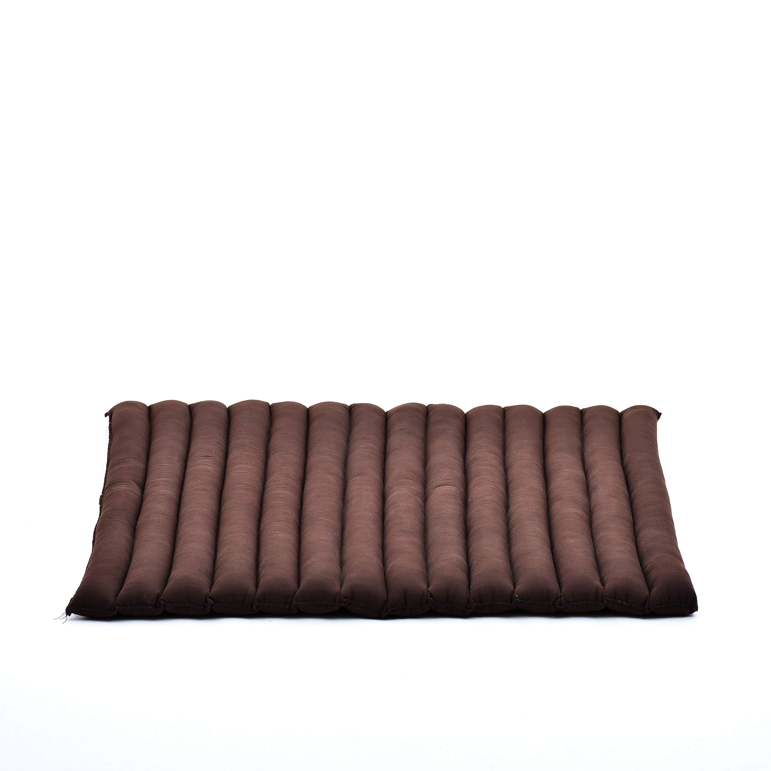 Leewadee Zabuton Seating Cushion โ Square Floor Seat for Meditation Exercises, Light Yoga Mat Filled with Kapok, 70 x 70 cm, Brown โ image 1