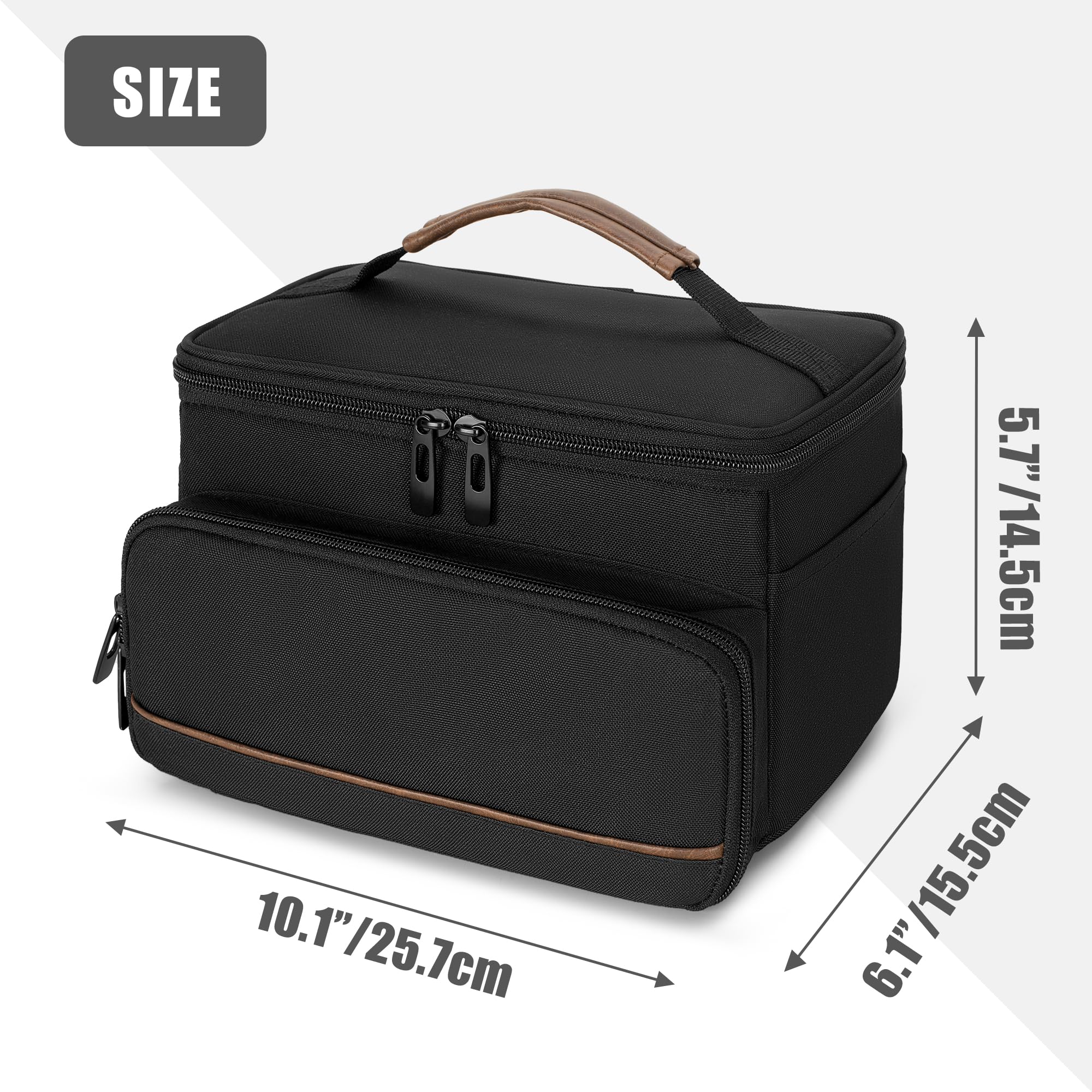 CURMIO Estuche Portátil para Cortapelos, Bolsa de Almacenaje Compatible con Andis, Hatteker, Oster Maquina Cortar Pelo y Otras Herramientas de Peluquería, Negro