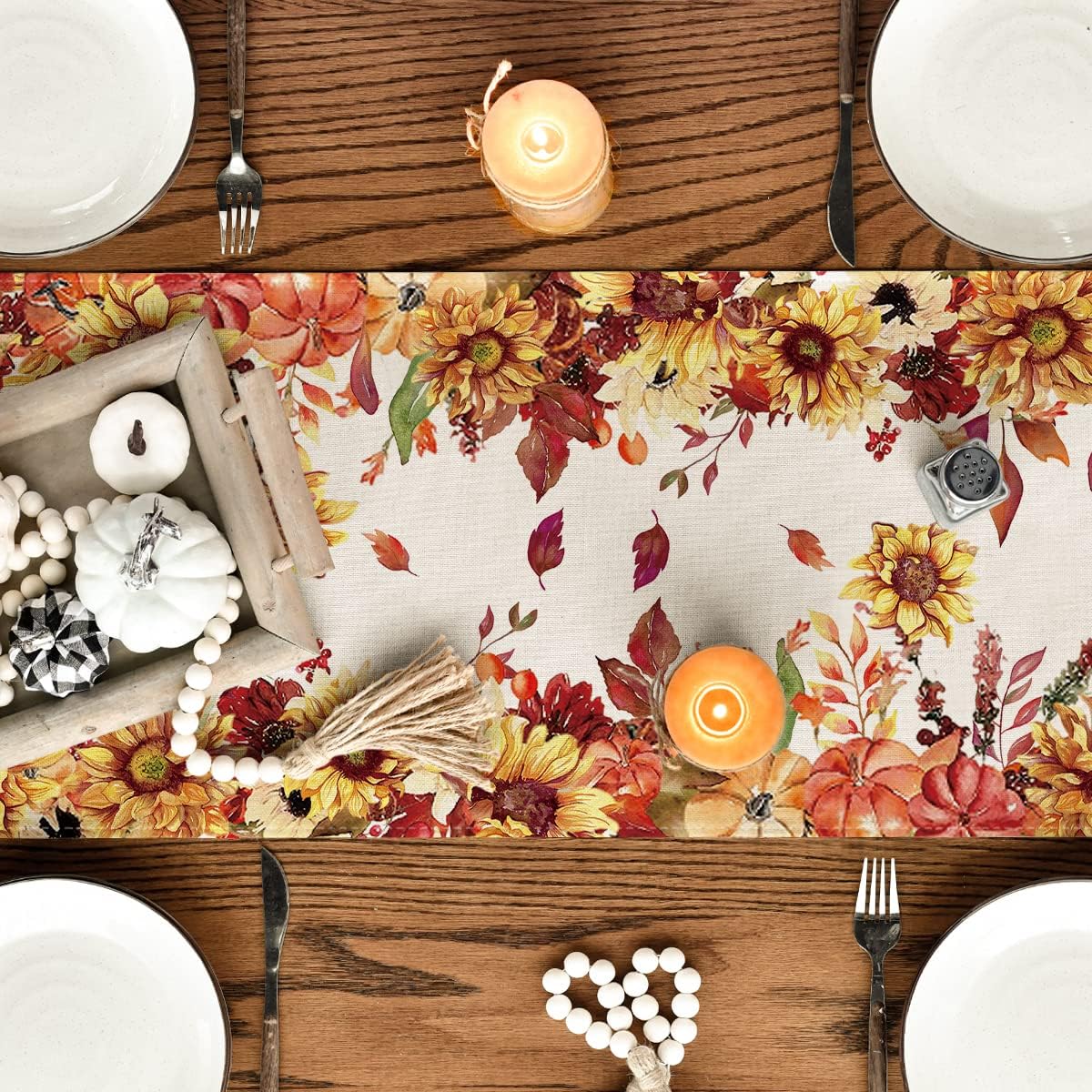 Artoid Mode 210 GSM Fall Table Runner Home Party Decor 13x72 Inch