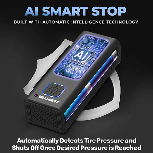 Miniatura 3 de Bullseye Pro - Inflador de neumáticos portátil Pocket Air Pro, compresor de aire para neumáticos, bolas, bicicleta con válvula Persta, apagado