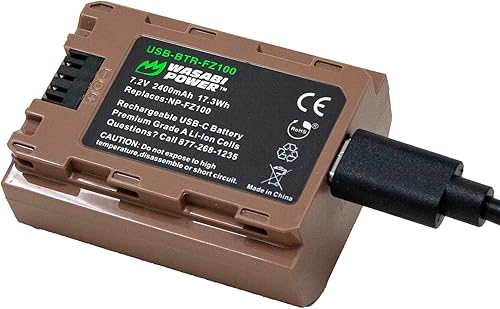 Miniatura 4 de Wasabi Power Batería USB para Sony NP-FZ100 con carga rápida USB-C
