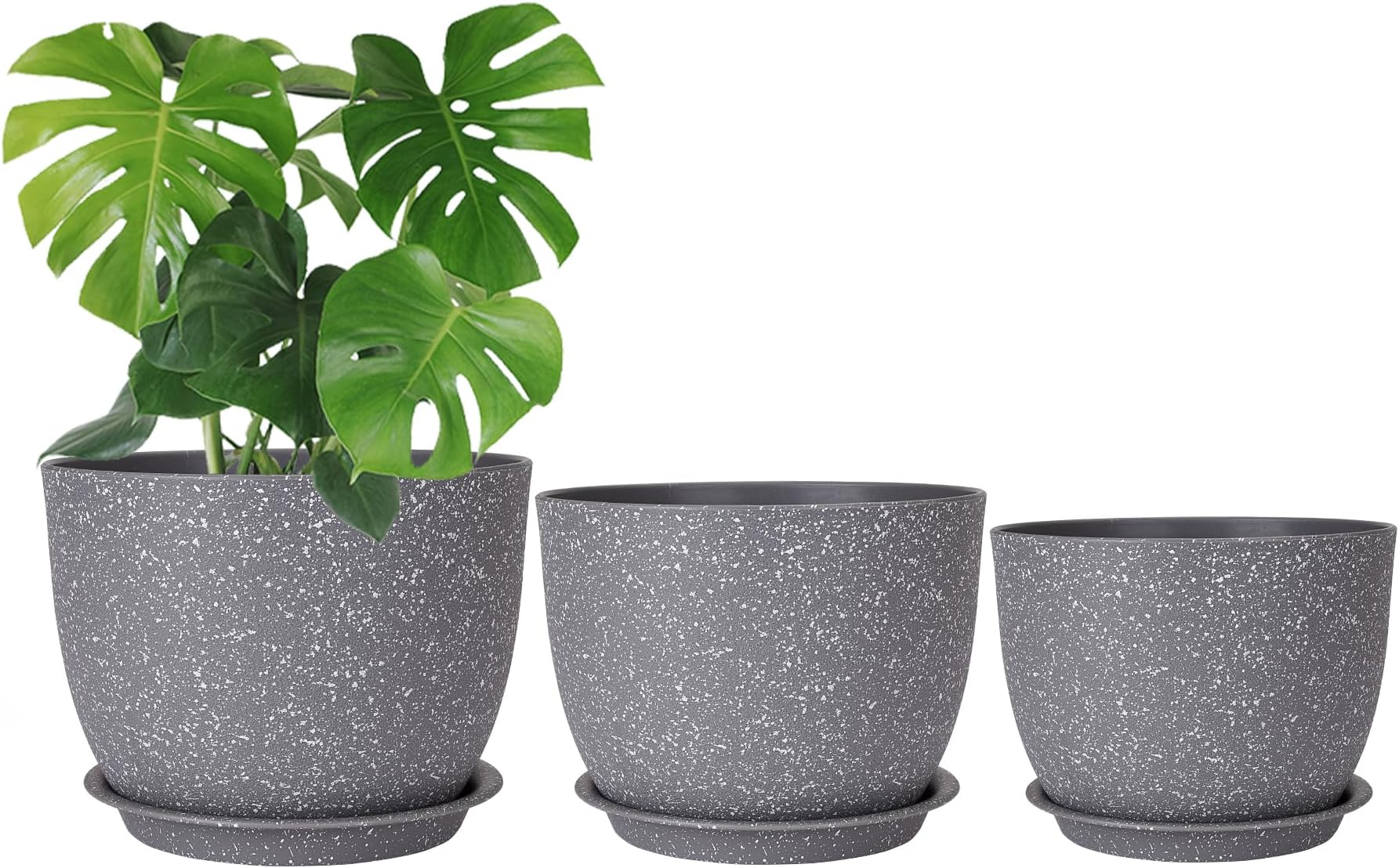 CSYY 25/23/20cm Plant Pots Indoor, Large Plastic Plant Pots, Flower