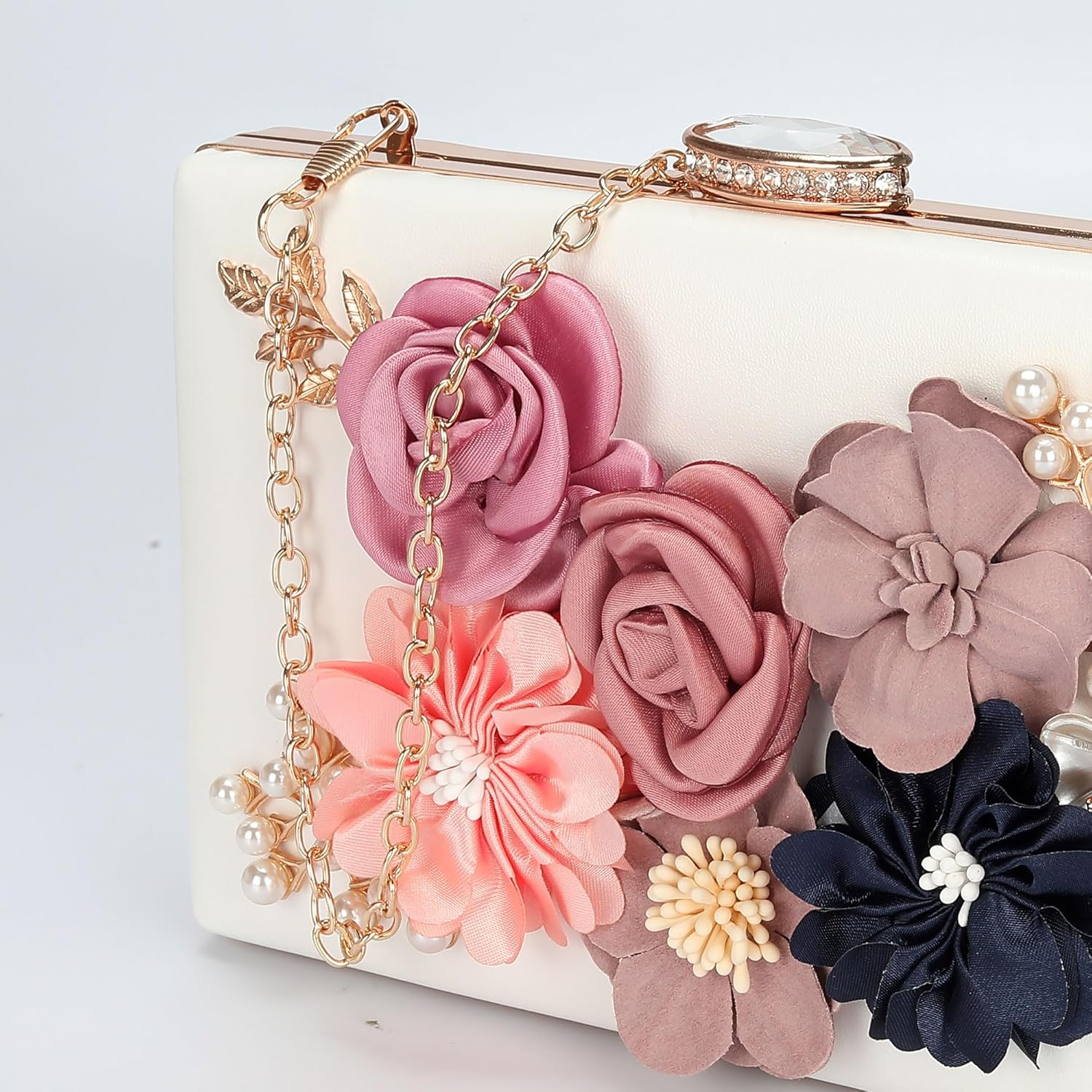 Clutch Purses for Women, Evening Clutch Clutch Purses for Women Formal, Banquet Bag with Floral Decoration, Gatherings - Image 6