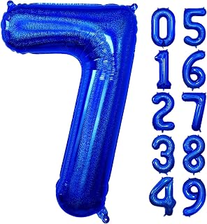 Navy Blue 7 Balloon,40 Inch Number 7 Balloon Large Foil Mylar 7 Balloon Number for Birthday Party Anniversary Decorations