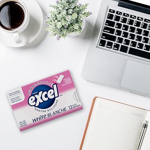 Miniatura 7 de Excel White Goma de mascar sin azúcar, Bubblemint, 12 unidades