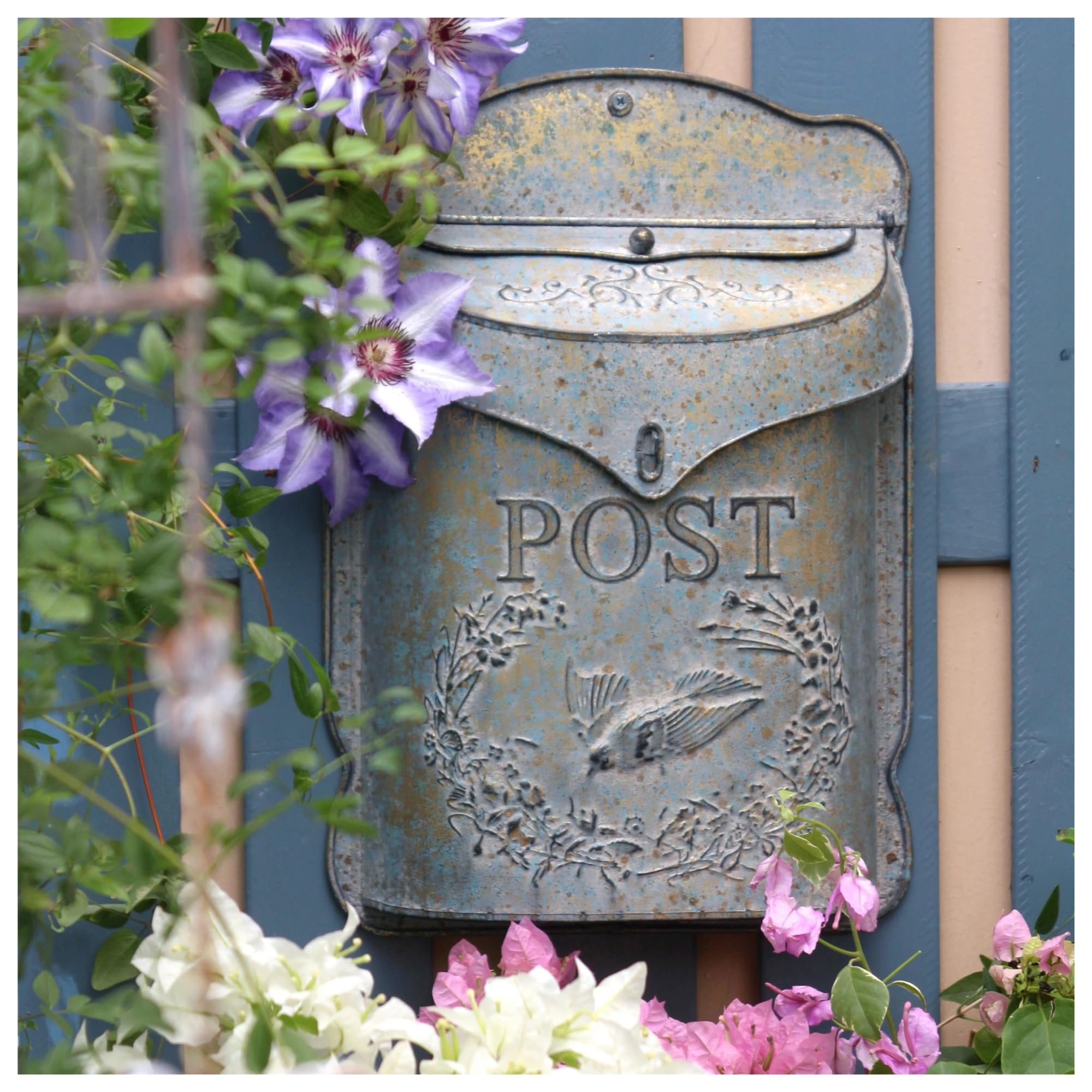 Post Box Home and Office Retro Rustic Mailbox Outdoor Metal For Storing Messages Leaving Message Decorate