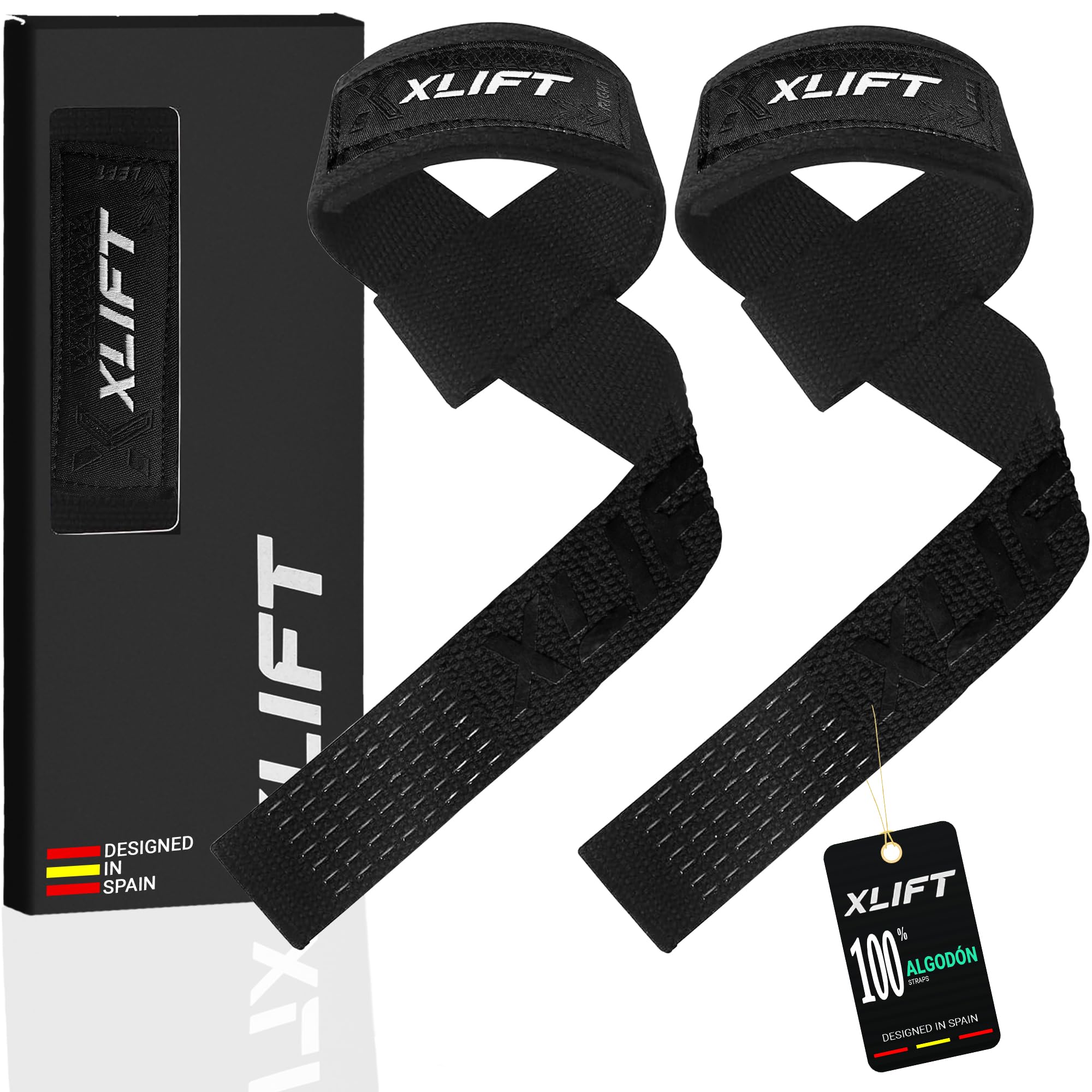 XLIFT Straps Gym - Weight Lifting Straps - Powerlifting Straps - Grip Gym - Deadlift - Lifting Straps - Gym Accessories for Women and Men-image-33