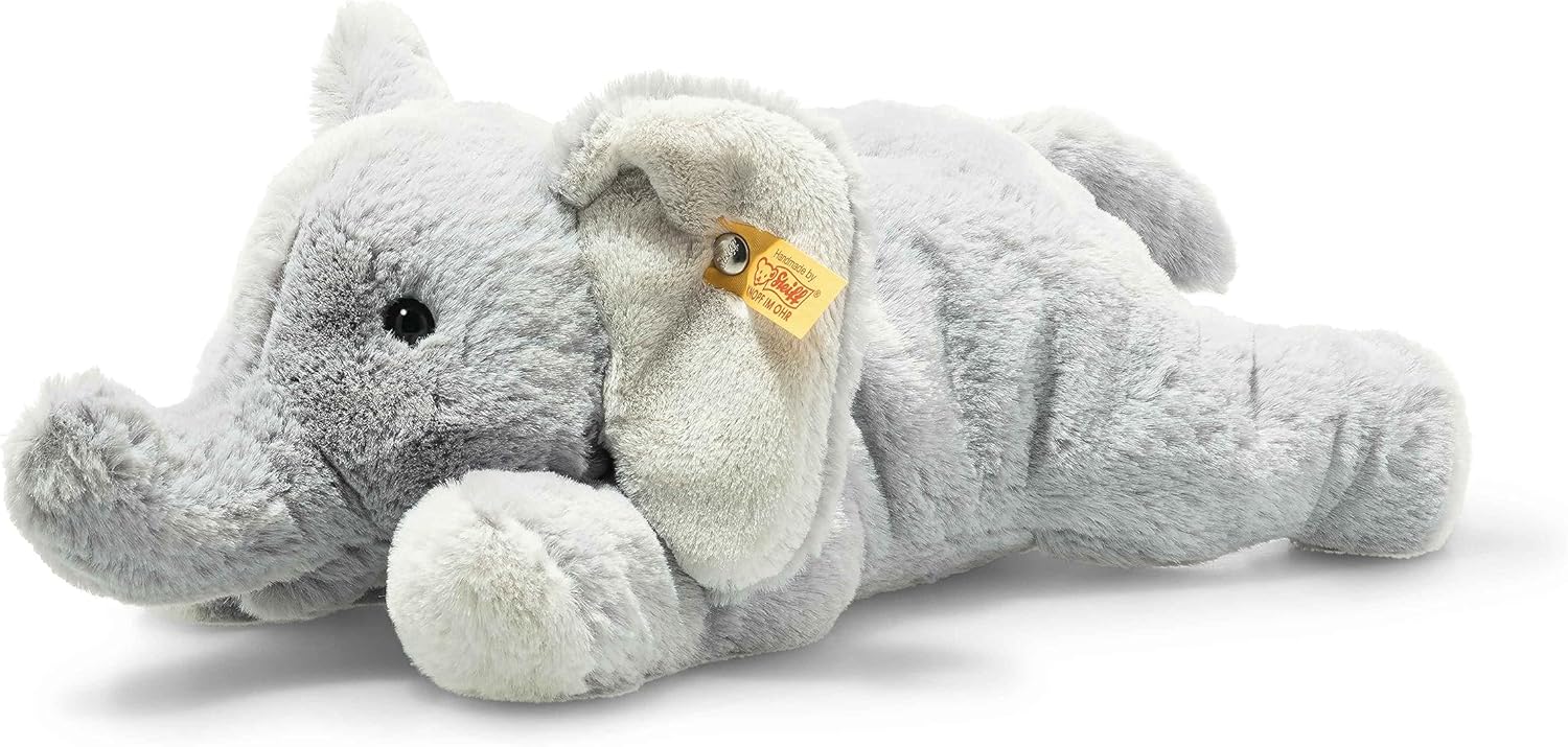 Steiff Wild Animals Elna Elephant Plush Stuffed Animal Toy, Grey, 11"