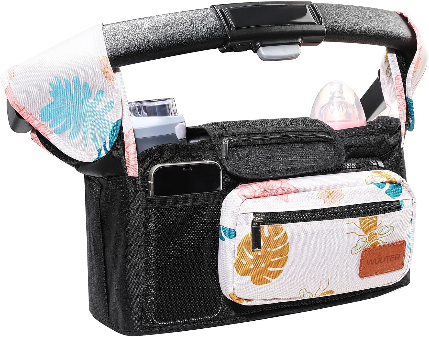 Universal Stroller Organizer with Insulated Cup Holder & Detachable Wristlet Large Capacity Baby Stroller Bag Organizer for Mom, Baby Jogger, Uppababy, Britax, BOB, Umbrella & Pet Strollers (Garden) Universal Stroller Organizer with Insulated Cup Holder & Detachable Wristlet Large Capacity Baby Stroller Bag Organizer for Mom, Baby Jogger, Uppababy, Britax, BOB, Umbrella & Pet Strollers (Garden)