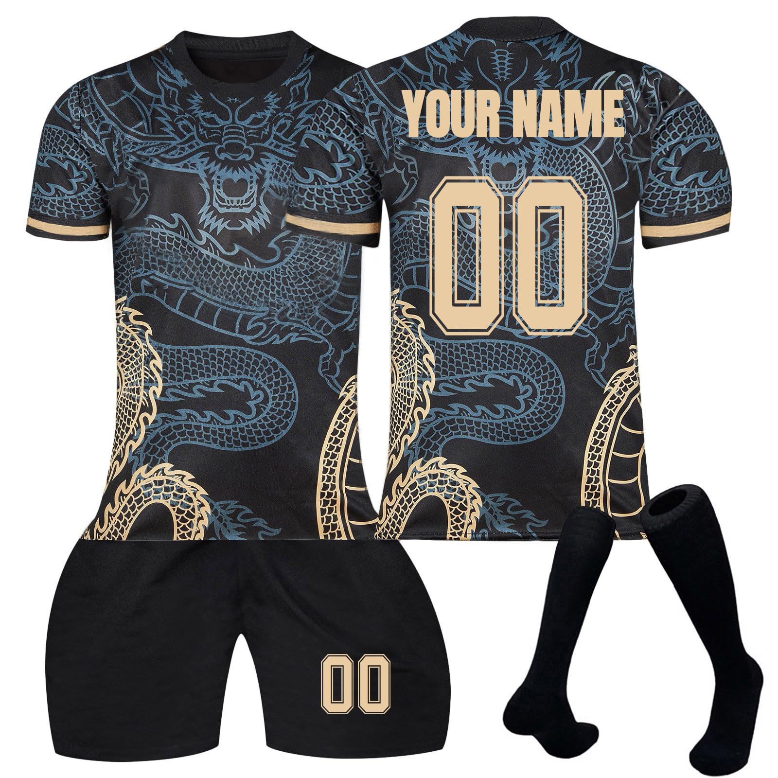 Custom Camisetas de Fútbol Niño, Camiseta Futbol Personalizada con tu Nombre Número, Equipaciones de Futbol Infantil/Adulto, Replica Oficial con Licencia Oficial