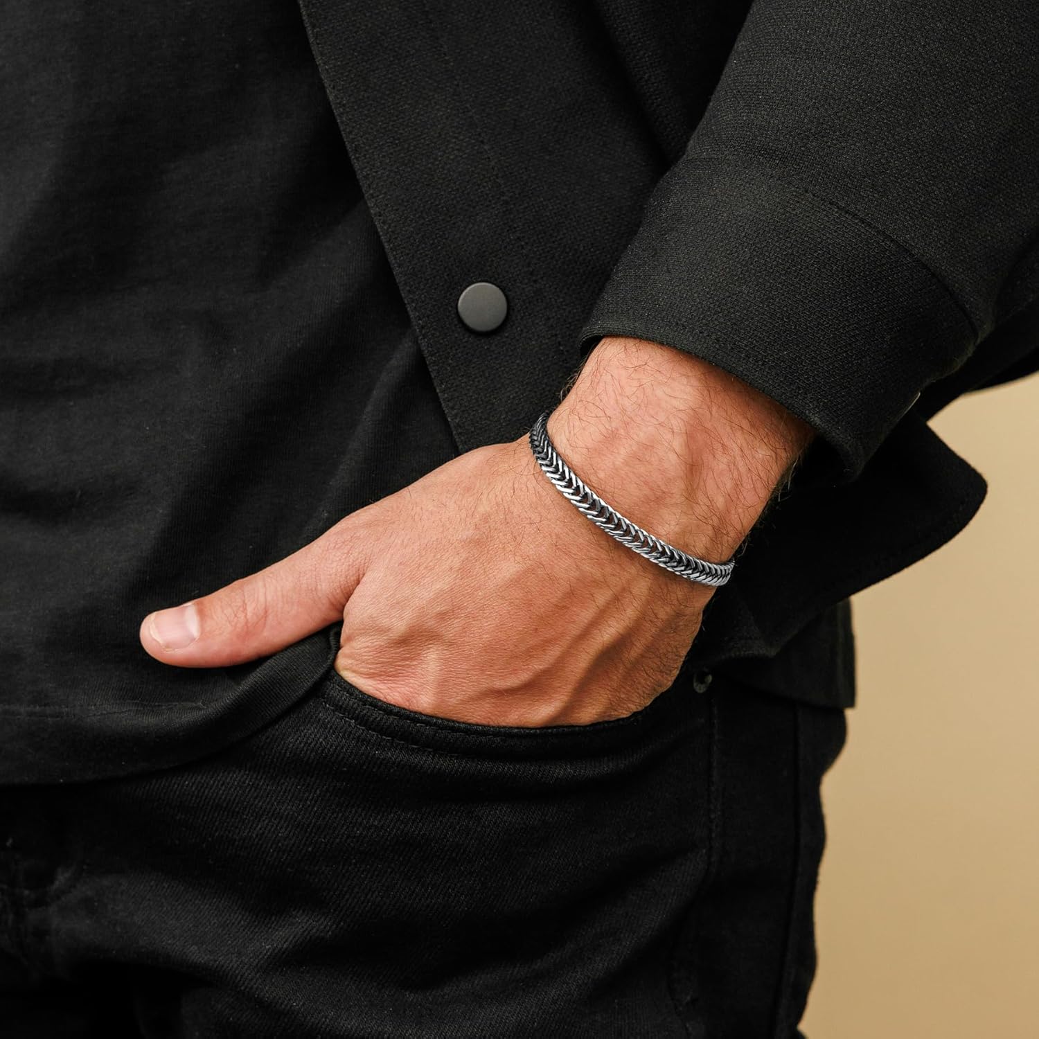 Galis Chain Bracelets For Men - Premium Stainless Steel, Silver, Gold Plated Non Tarnish - Mens Jewelry, Stylish Gifts For Him - Image 5