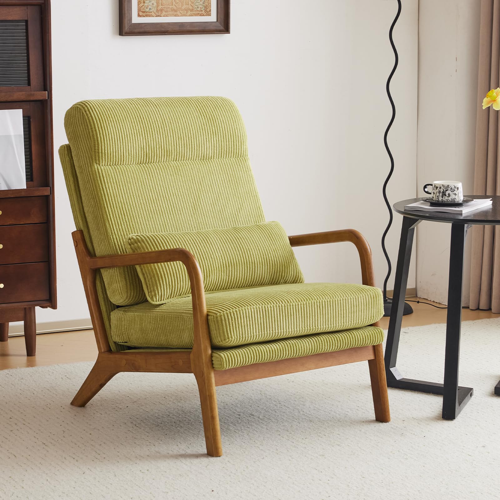 Karl home High Back Mid-Century Accent Chair
