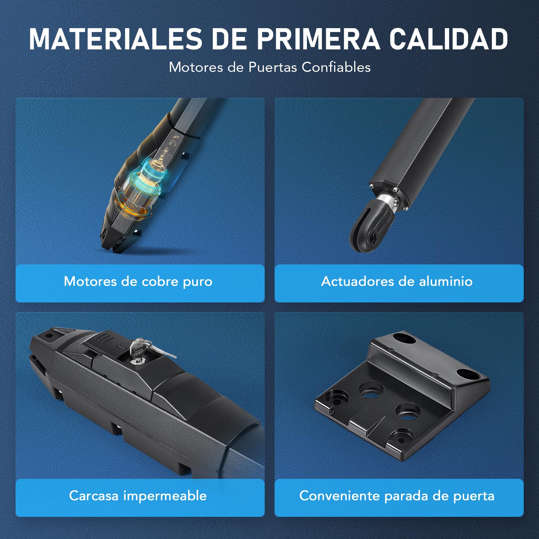 CO-Z 800KG Motor Puerta Batiente de 2 Hojas | Motor Puertas Abatible con 2 Controles Remotos y Llaves de Liberación, Kit Motor Puerta Batiente para Puertas Dobles