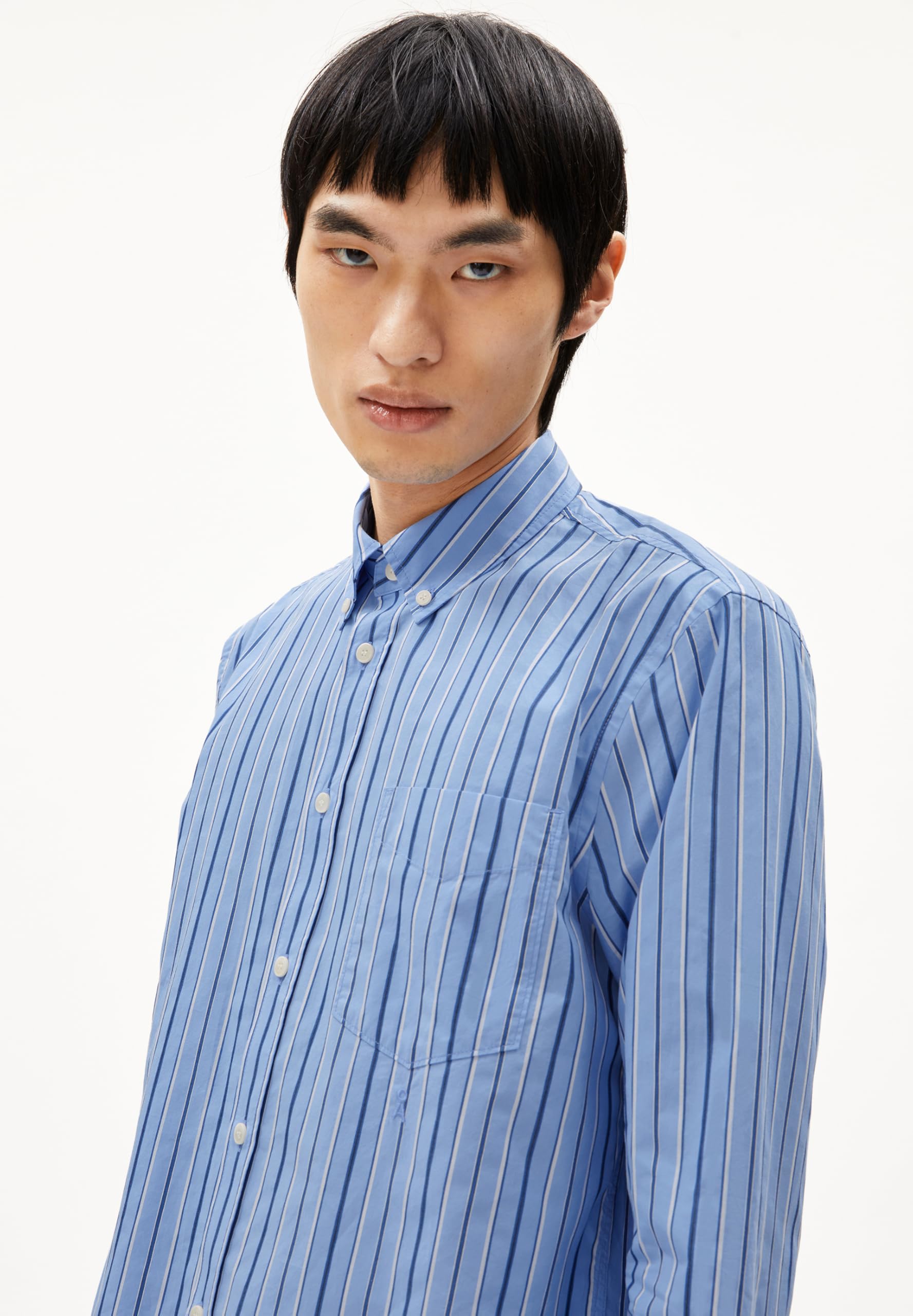 ARMEDANGELS Camicia da uomo in cotone biologico GAVRAA Stripes Relaxed Fit
